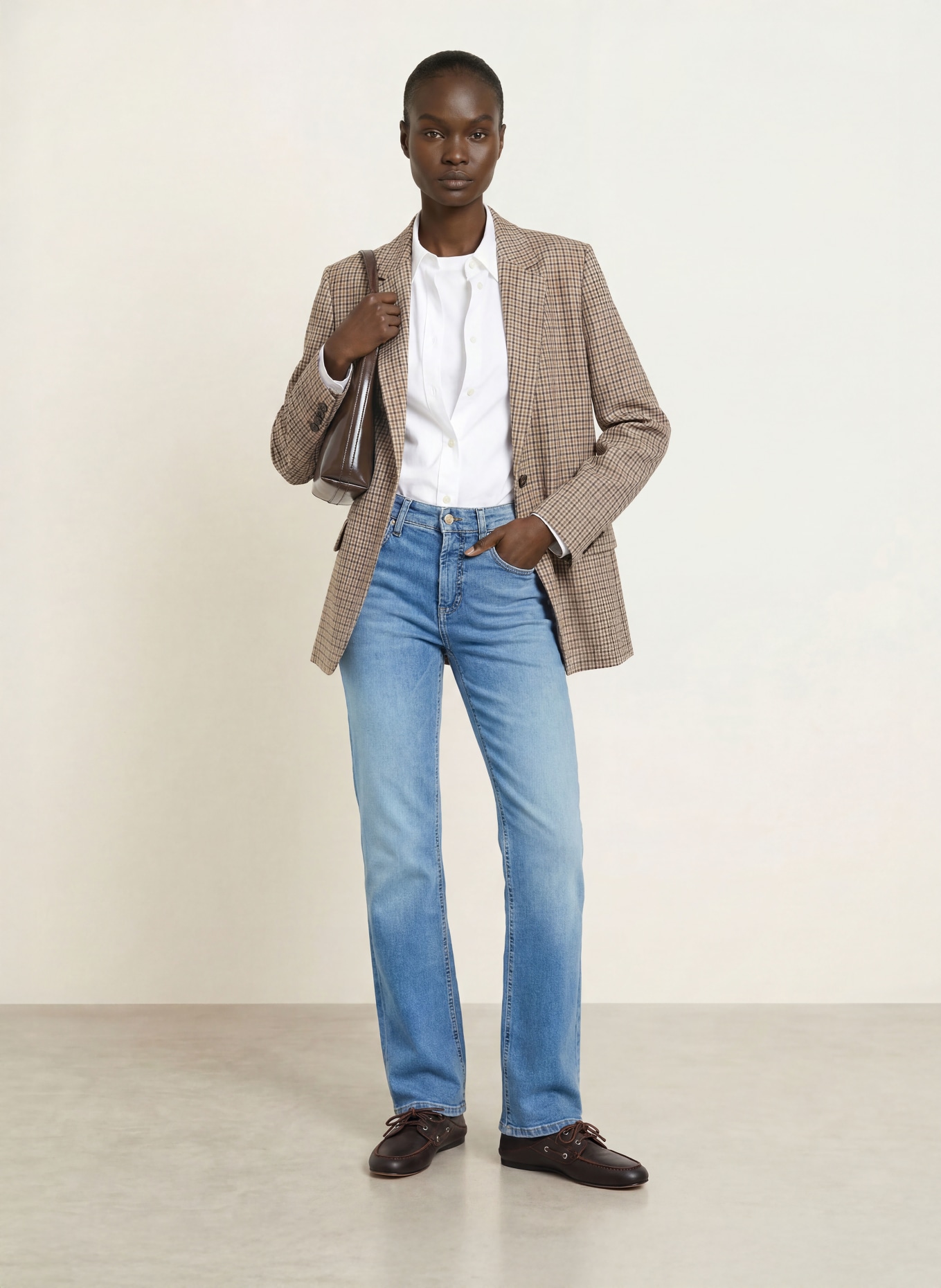 CAMBIO Straight Jeans GINI: 5035 feminin ocean blue