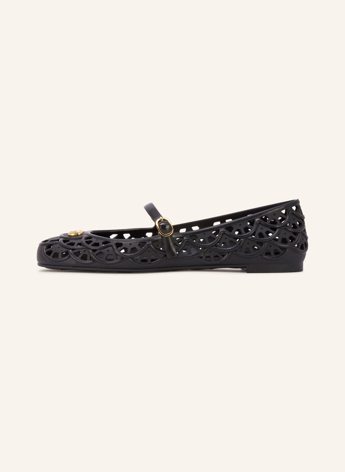 VALENTINO GARAVANI Mary-Jane-Ballerinas ONDETTE: SCHWARZ / GOLD