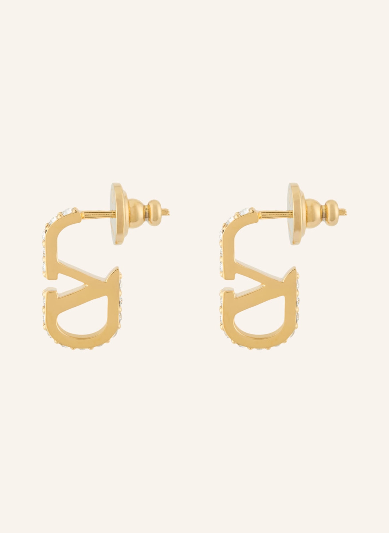 VALENTINO GARAVANI Ohrstecker VLOGO SIGNATURE mit Swarovski Kristallen: GOLD
