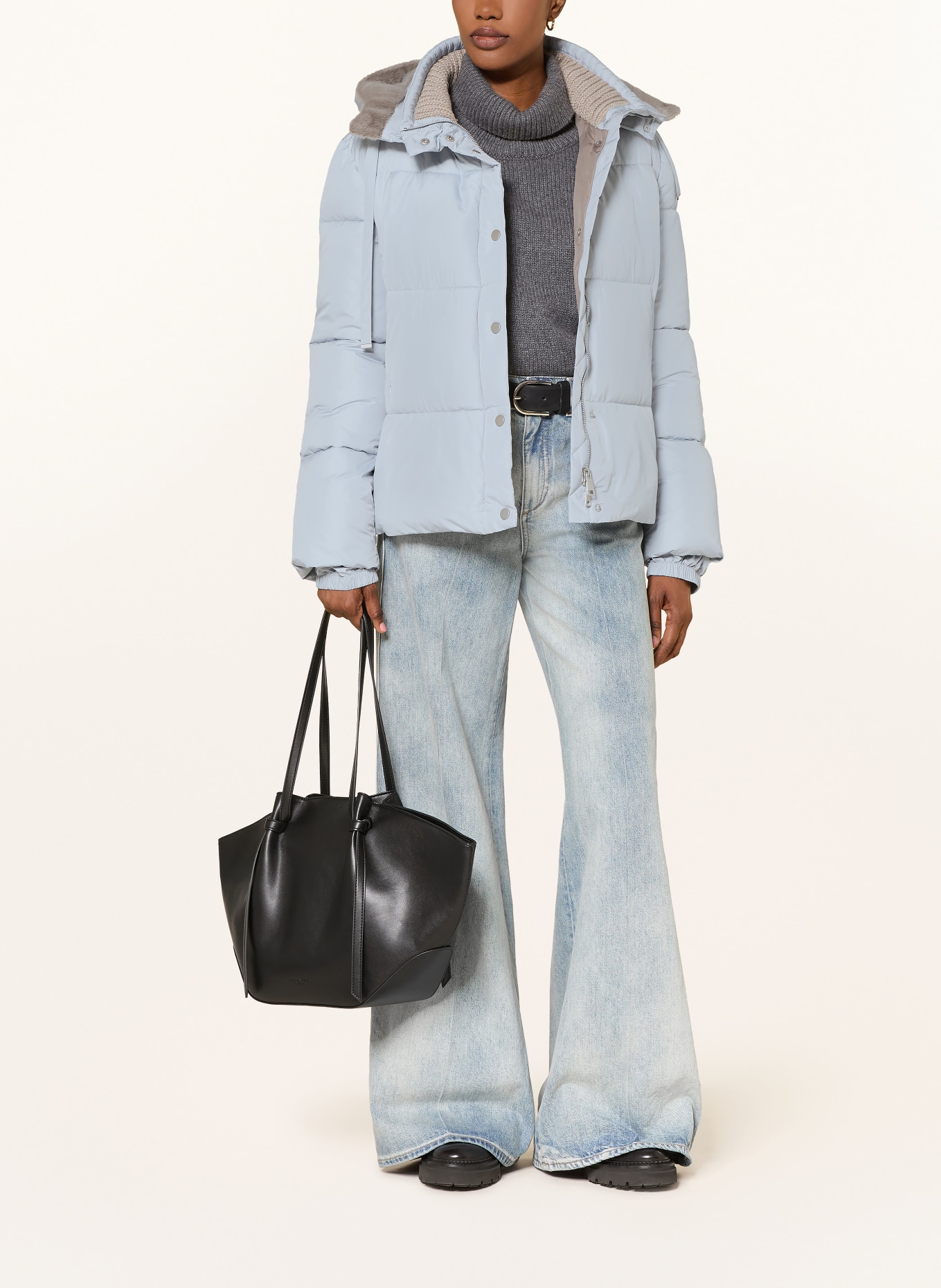 lilienfels Veste matelassée à capuche amovible: BLEU CLAIR