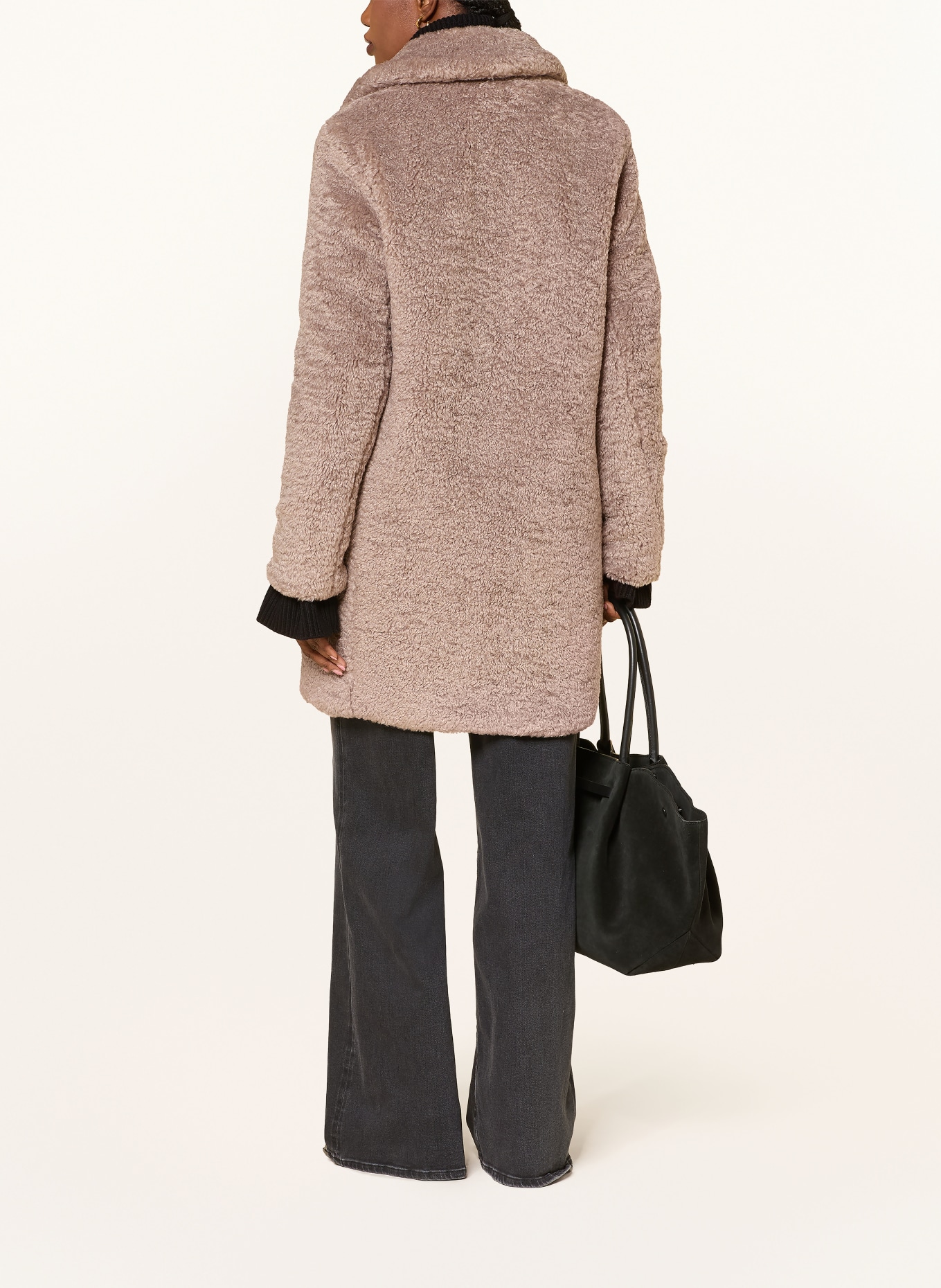 lilienfels Teddyfell-Mantel: TAUPE