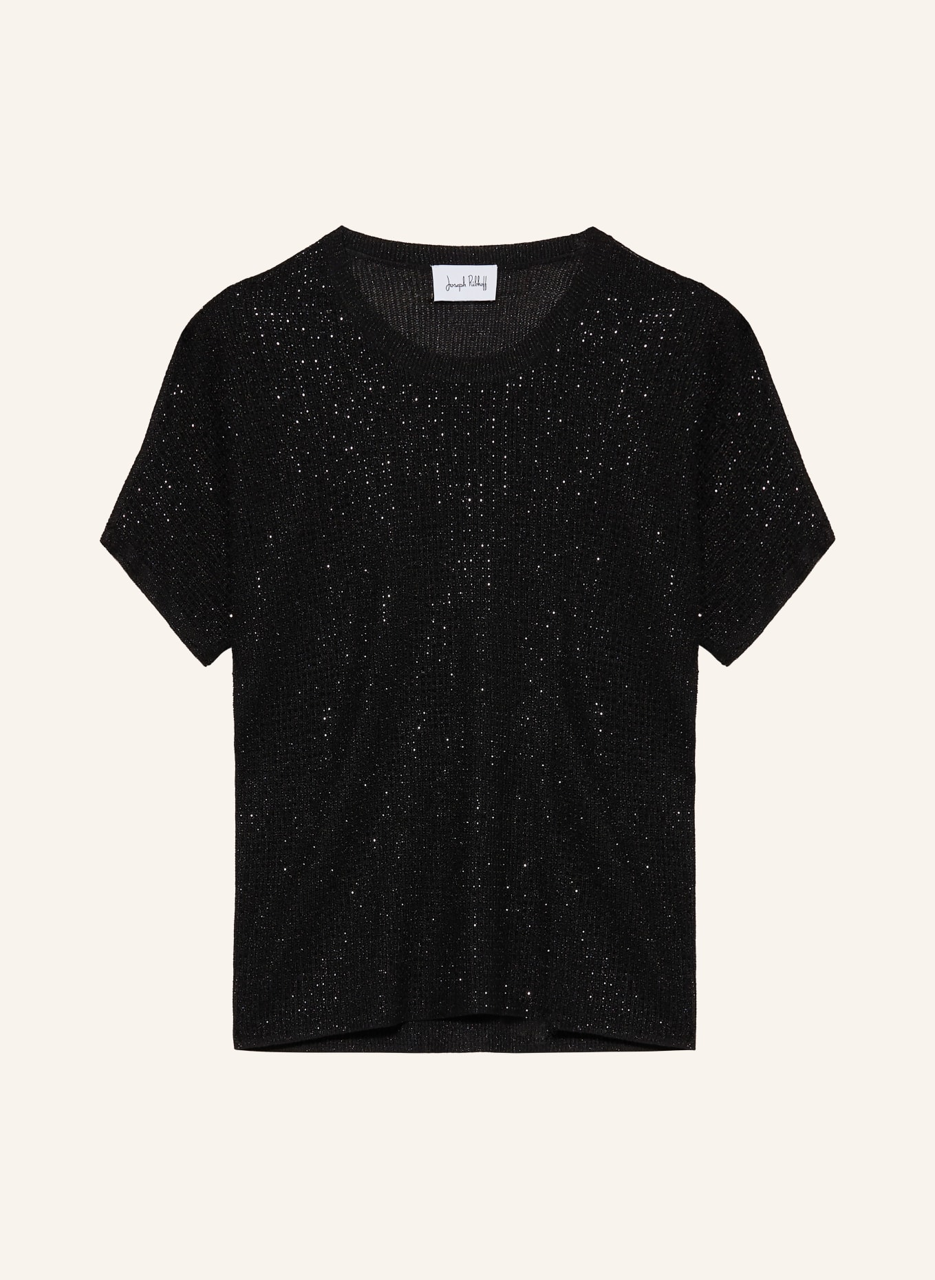 Joseph Ribkoff Strickshirt mit Glitzergarn und Schmucksteinen: SCHWARZ