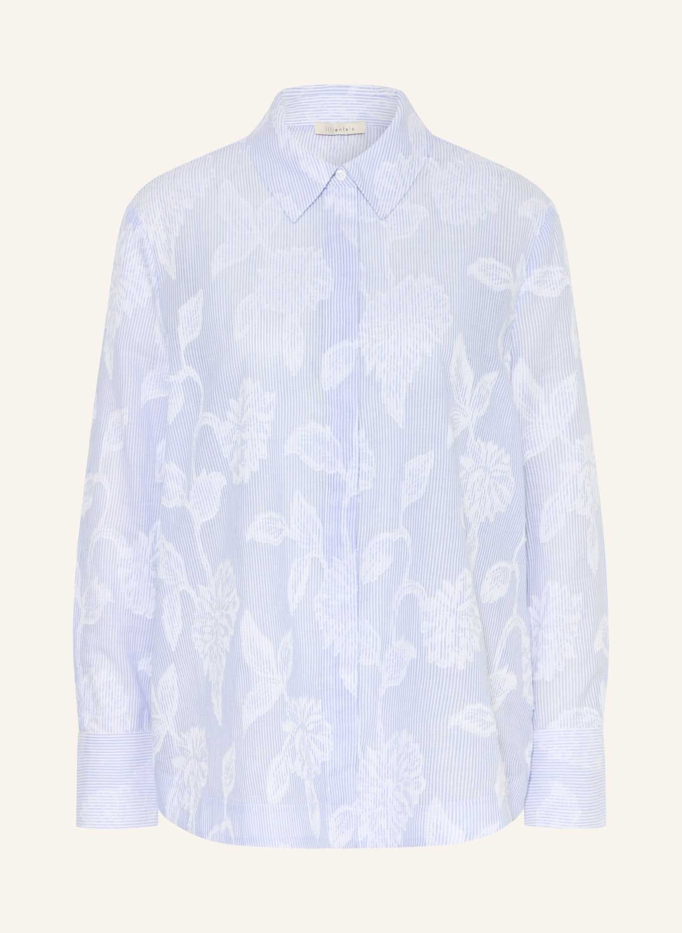lilienfels Hemdbluse: HELLBLAU / WEISS