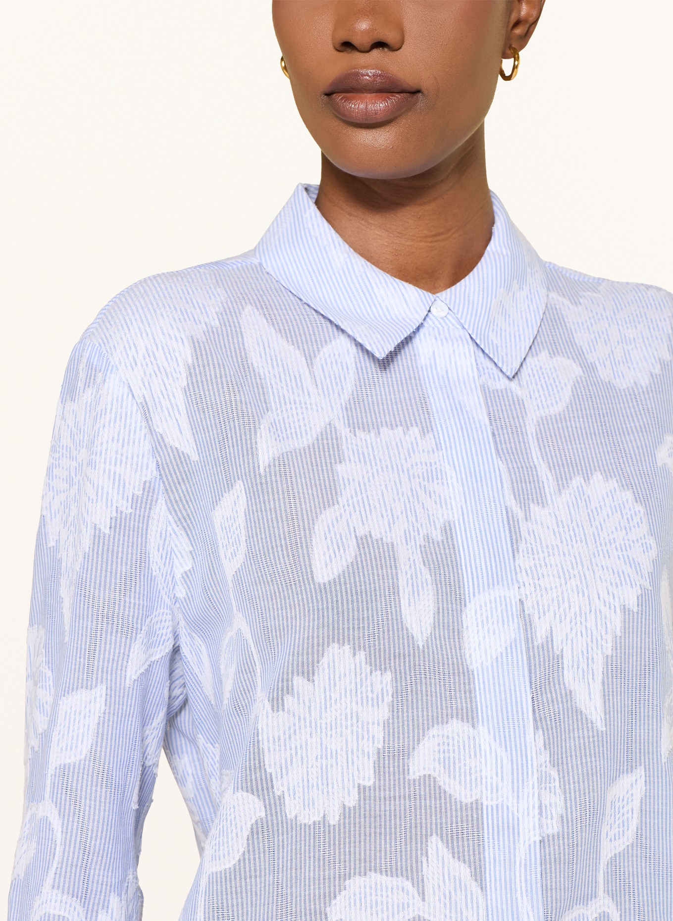 lilienfels Hemdbluse: HELLBLAU / WEISS