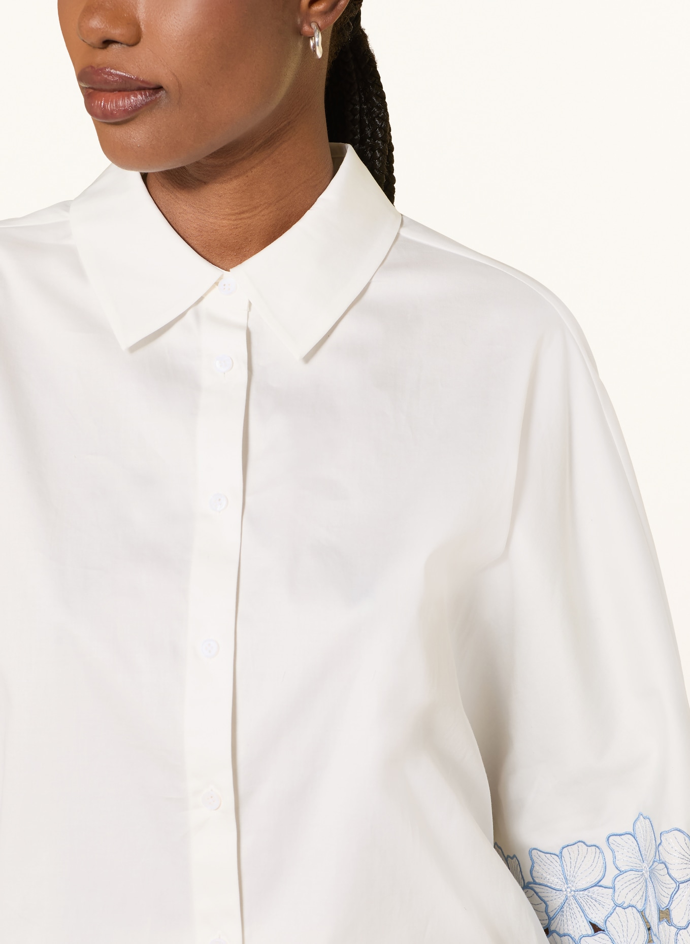 lilienfels Hemdbluse: CREME / HELLBLAU