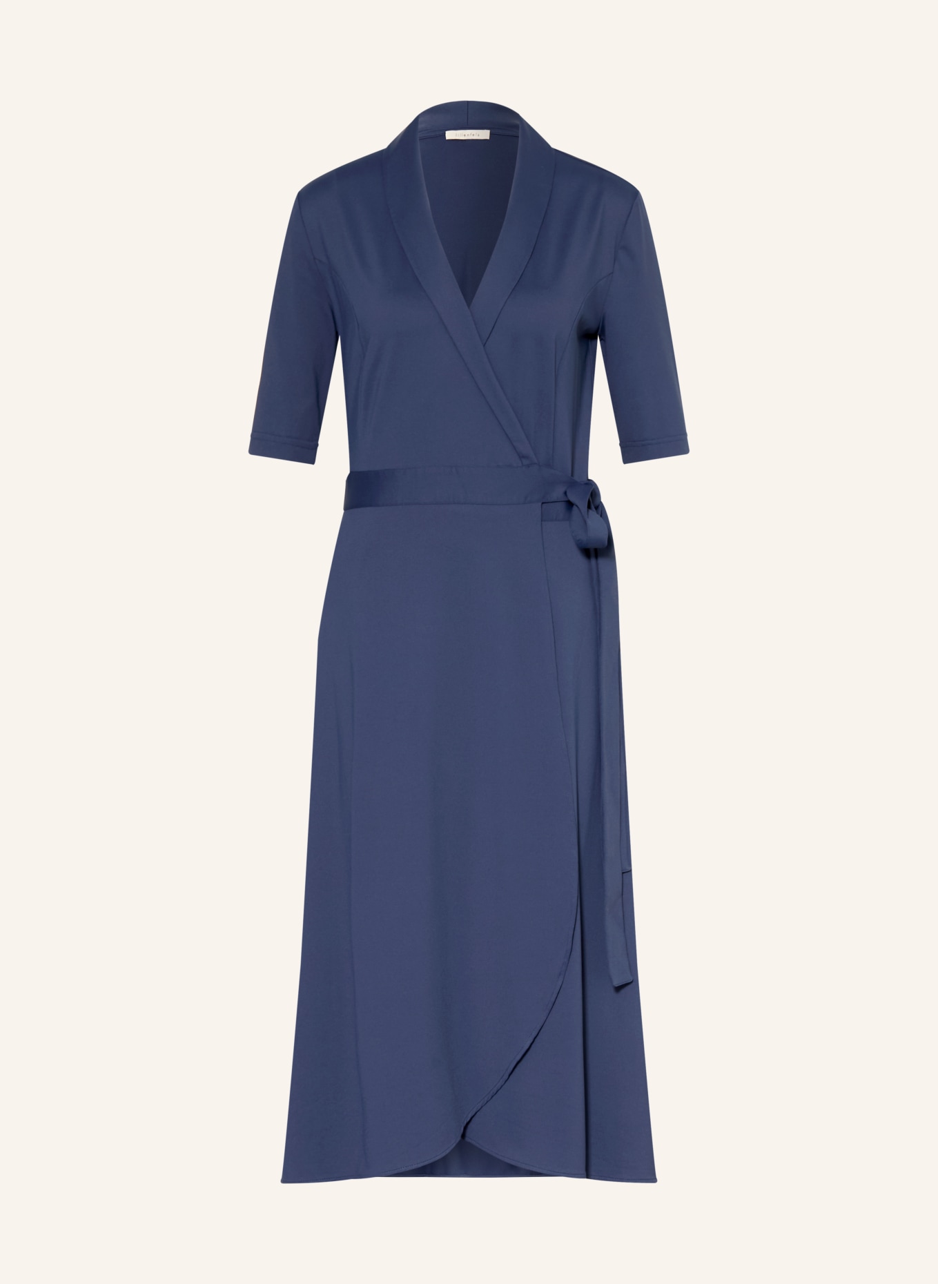 lilienfels Wickelkleid mit 3/4-Arm: DUNKELBLAU