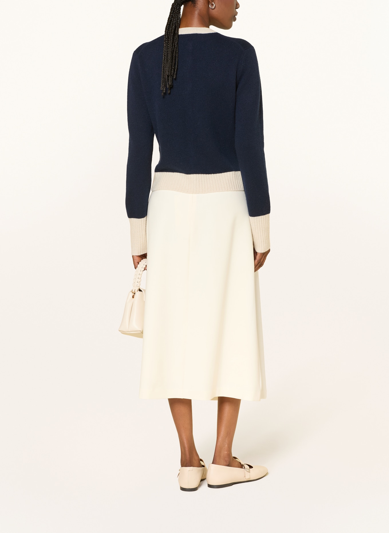 lilienfels Gilet en cachemire: BLEU FONCÉ / BEIGE