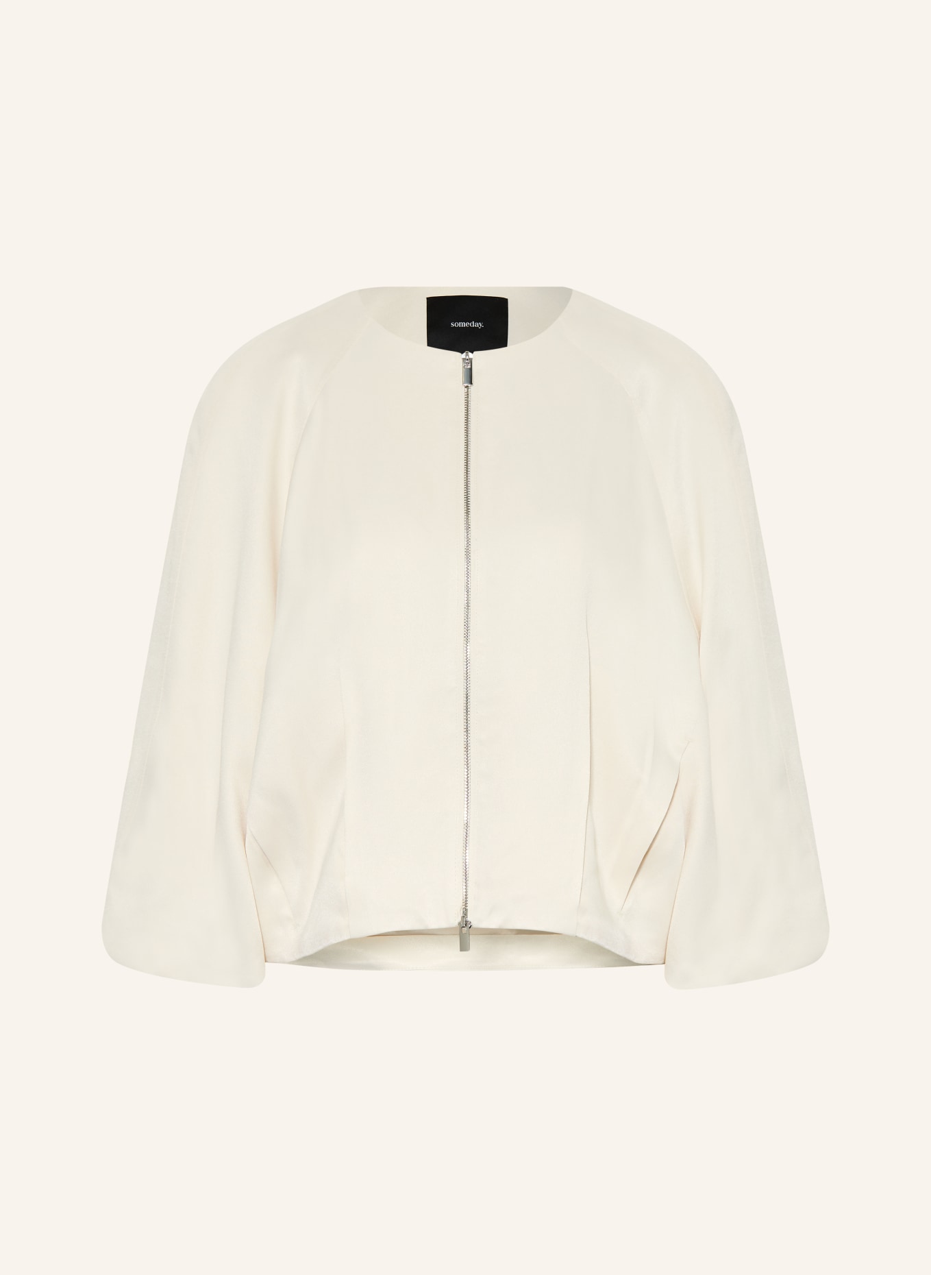 someday Satinblouson NOLENE mit 3/4-Arm: ECRU