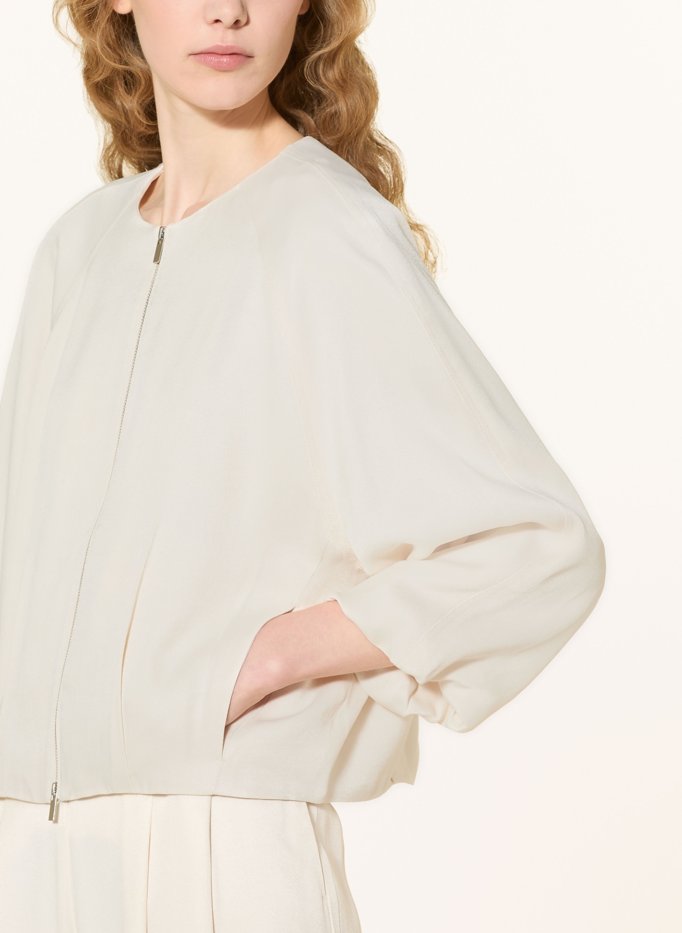 someday Satinblouson NOLENE mit 3/4-Arm: ECRU