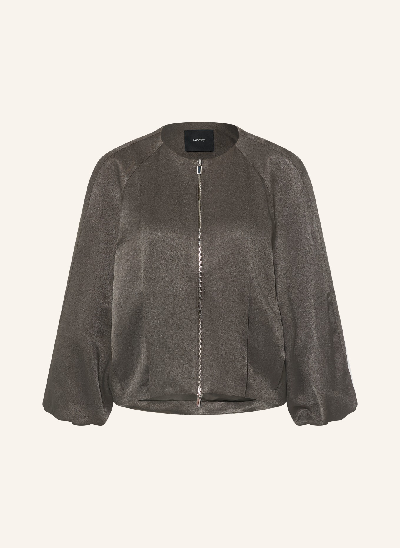 someday Blouson en satin NOLENE à manches 3/4: GROEN
