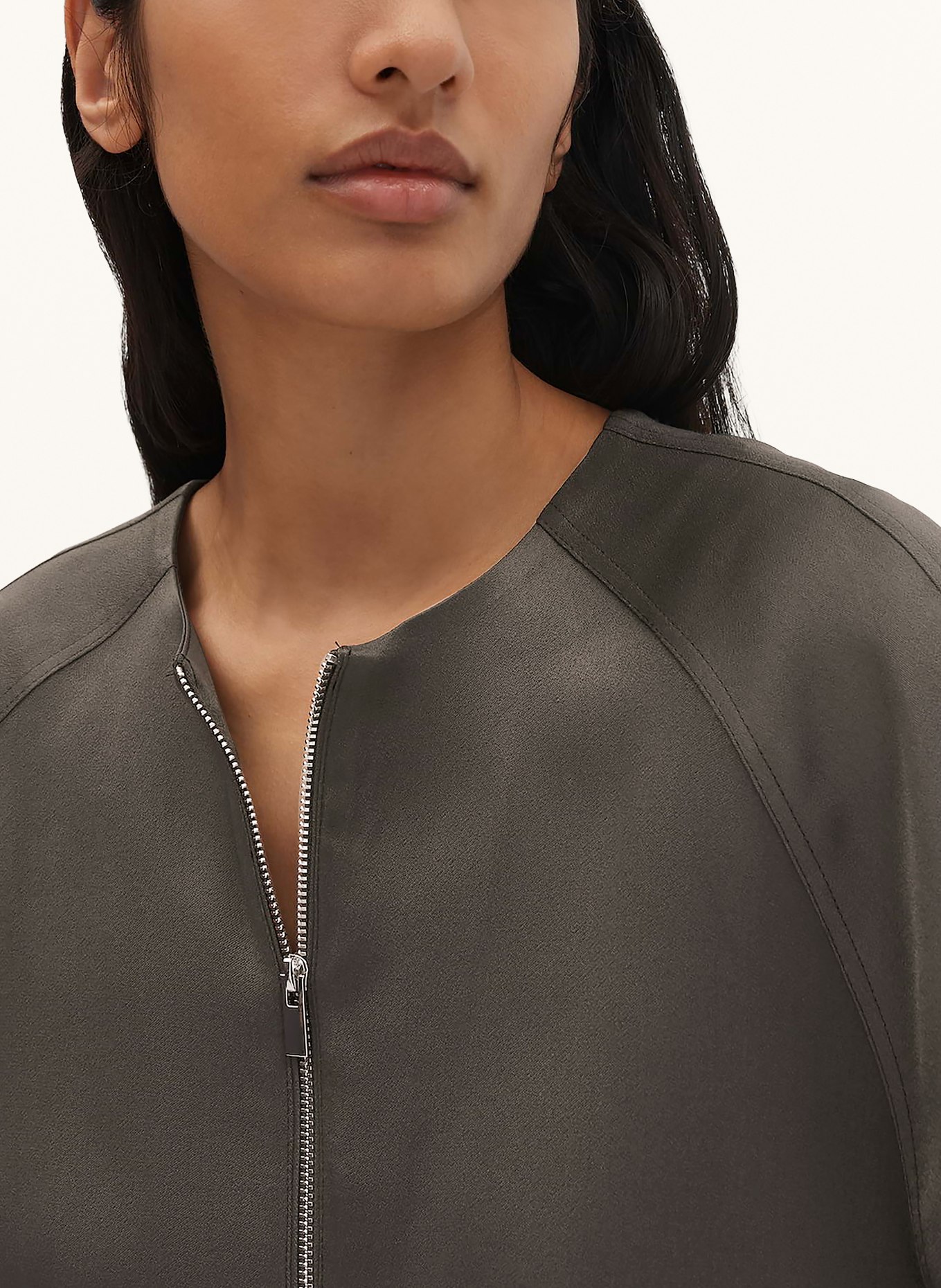 someday Blouson en satin NOLENE à manches 3/4: GROEN