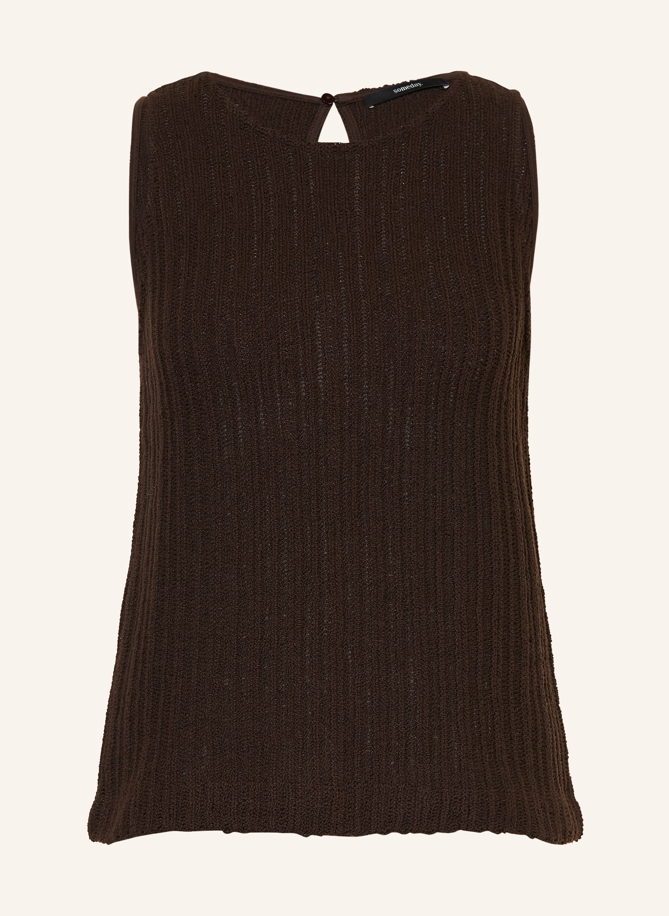 someday Haut en maille UDENISE: MARRON FONCÉ