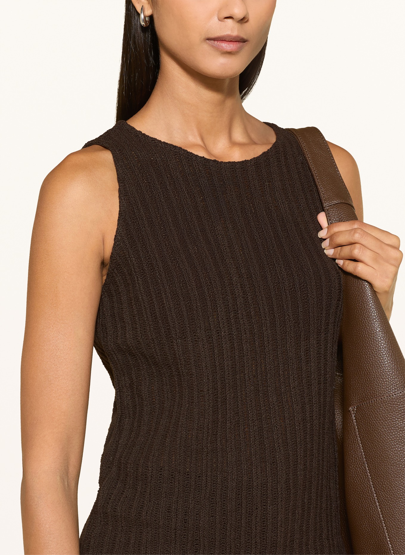 someday Haut en maille UDENISE: MARRON FONCÉ
