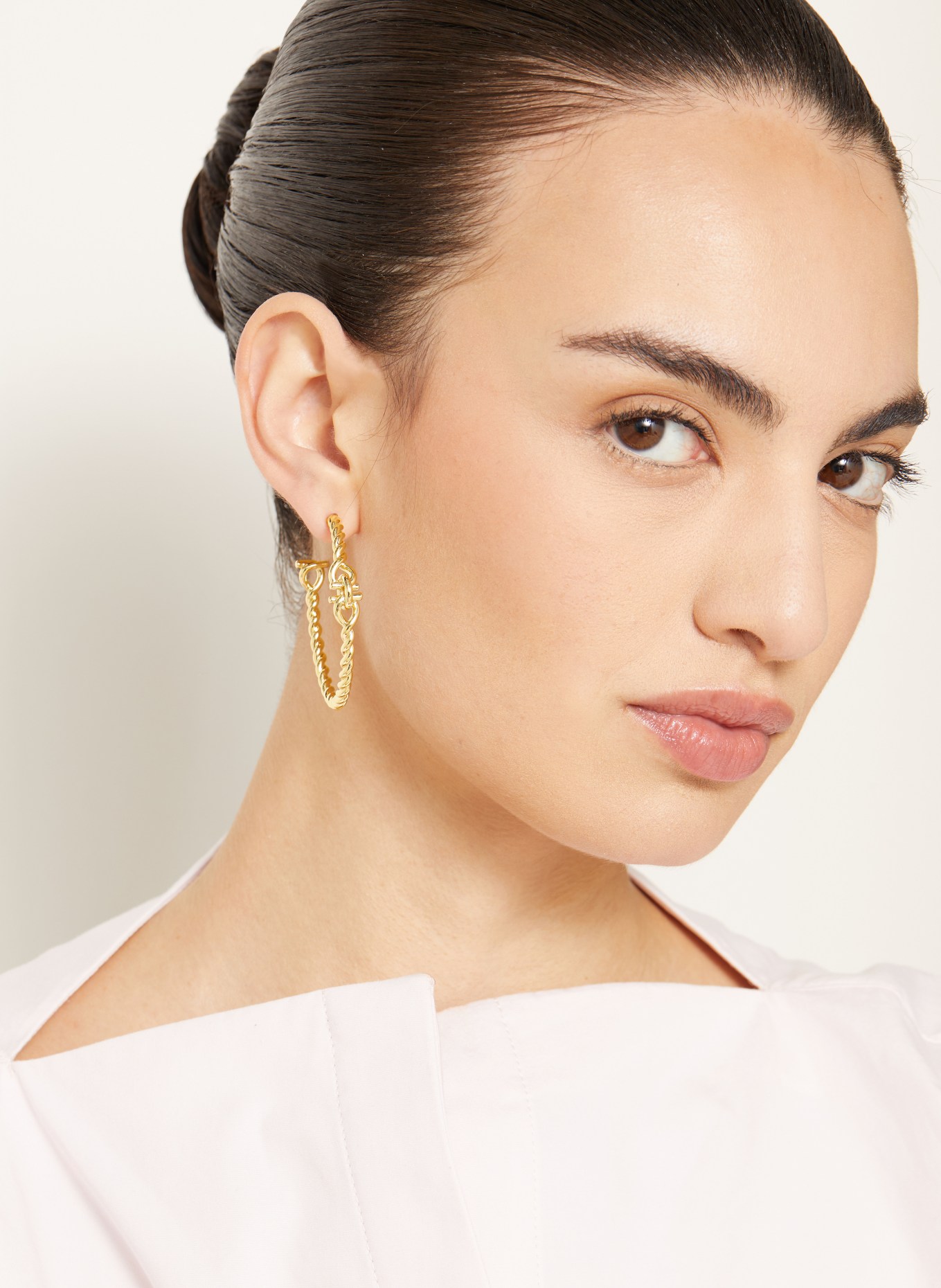 FERRAGAMO Créoles TORCHON: OR
