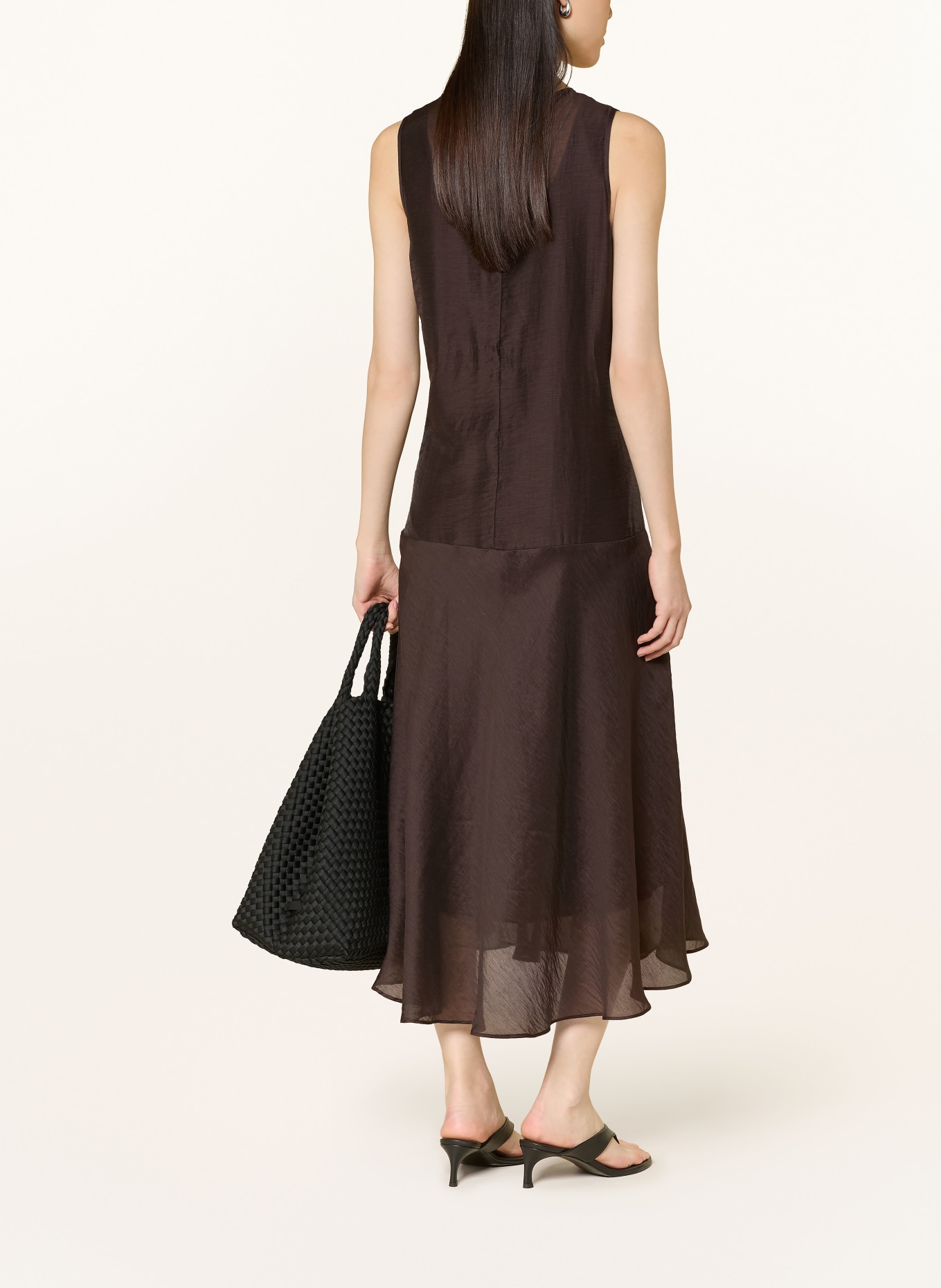 OPUS WELSA Dress: DARK BROWN