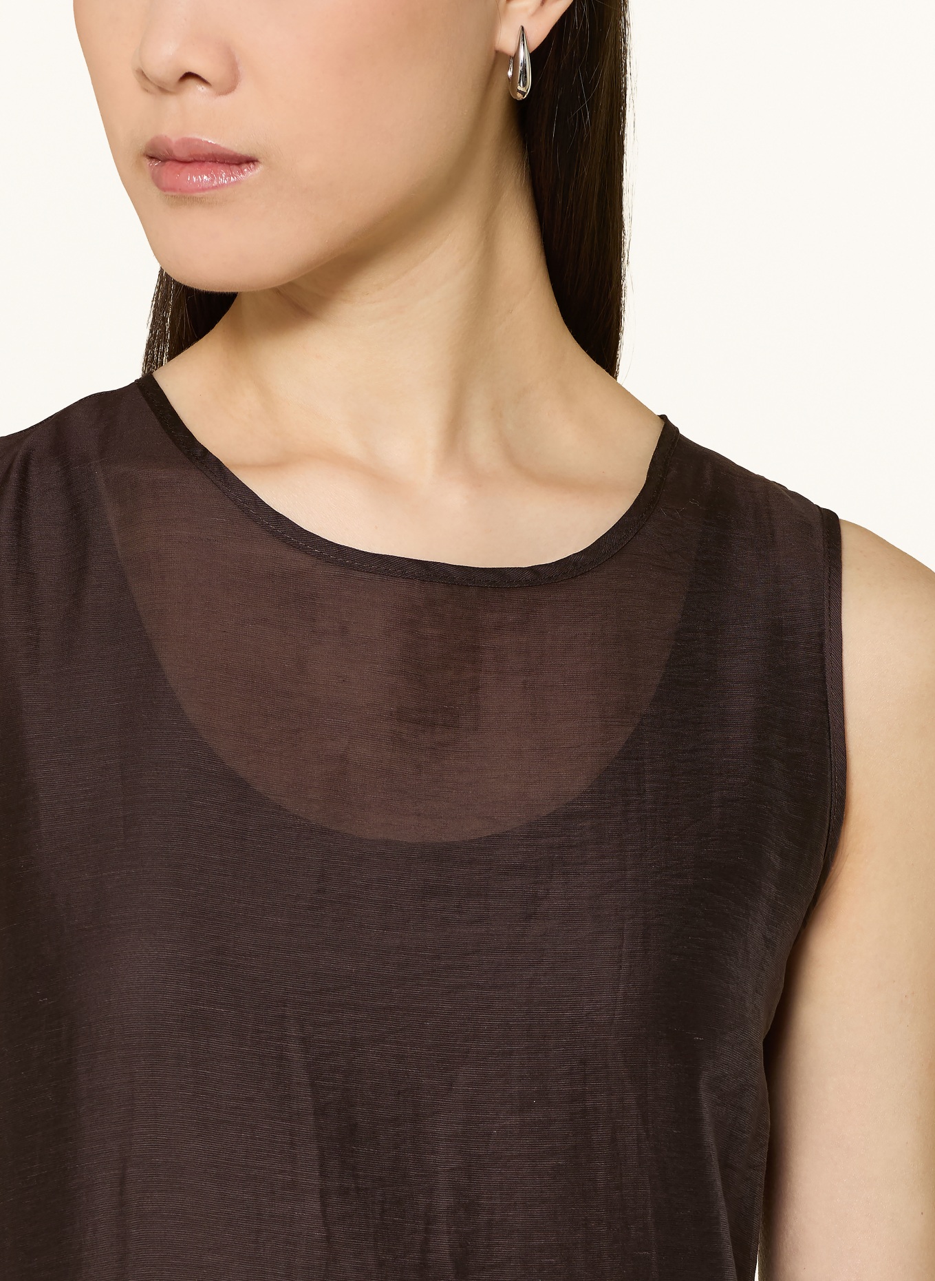 OPUS WELSA Dress: DARK BROWN