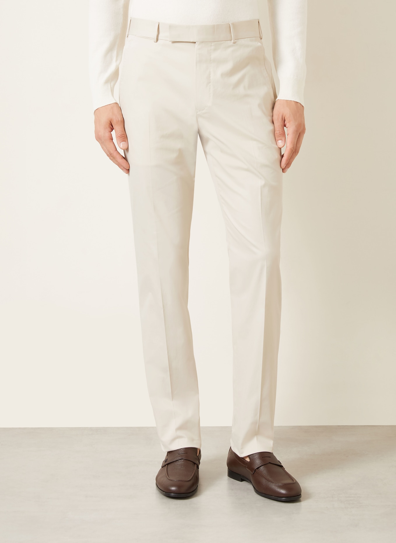 ZEGNA Hose Slim Fit: CREME