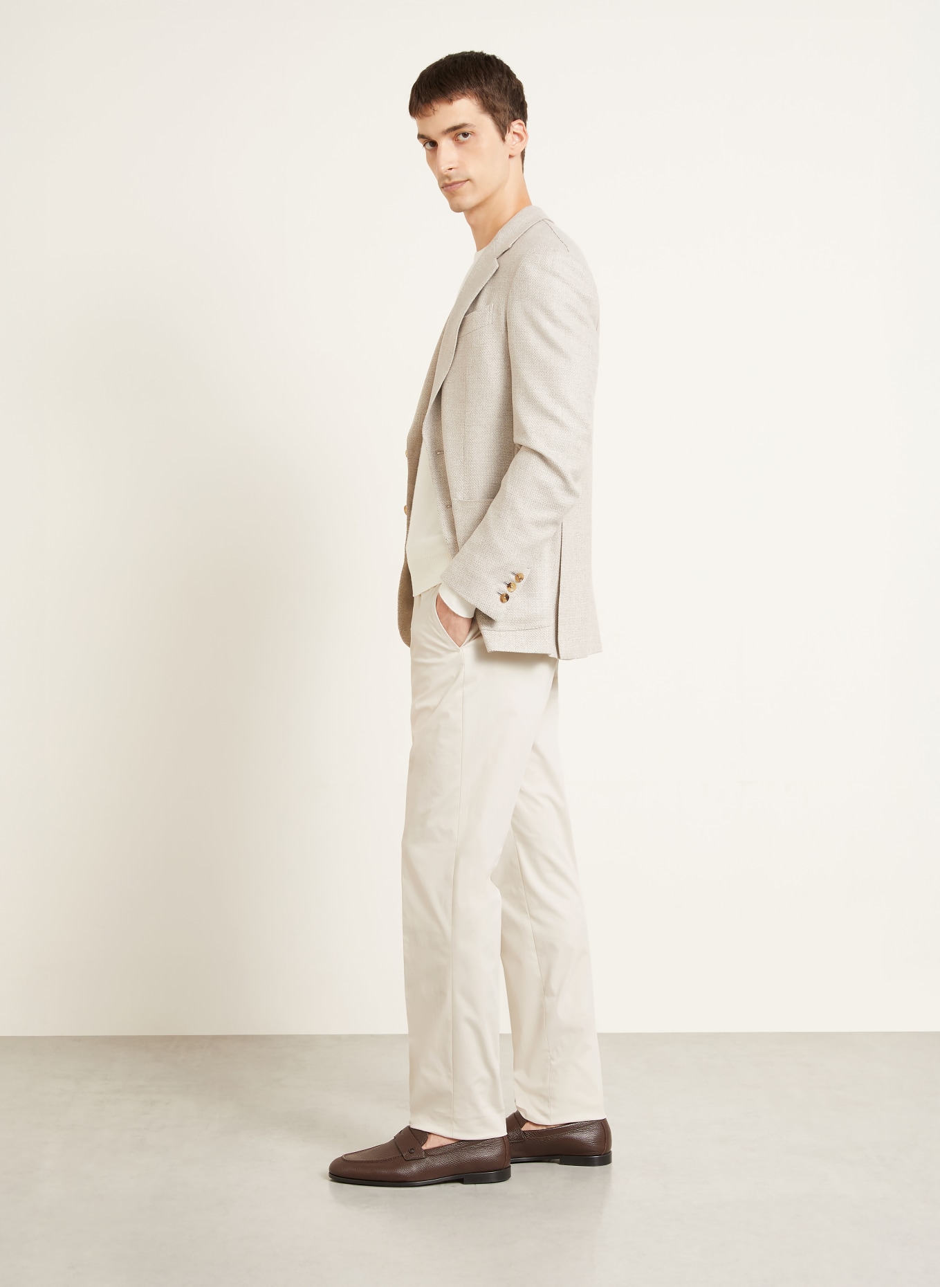 ZEGNA Hose Slim Fit: CREME