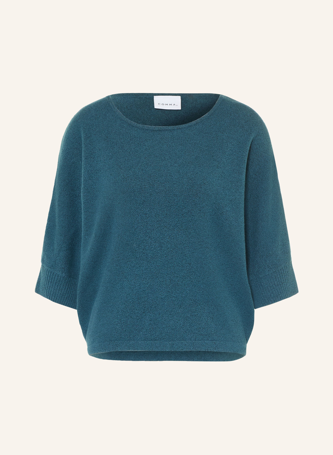 comma Pullover mit 3/4-Arm: PETROL