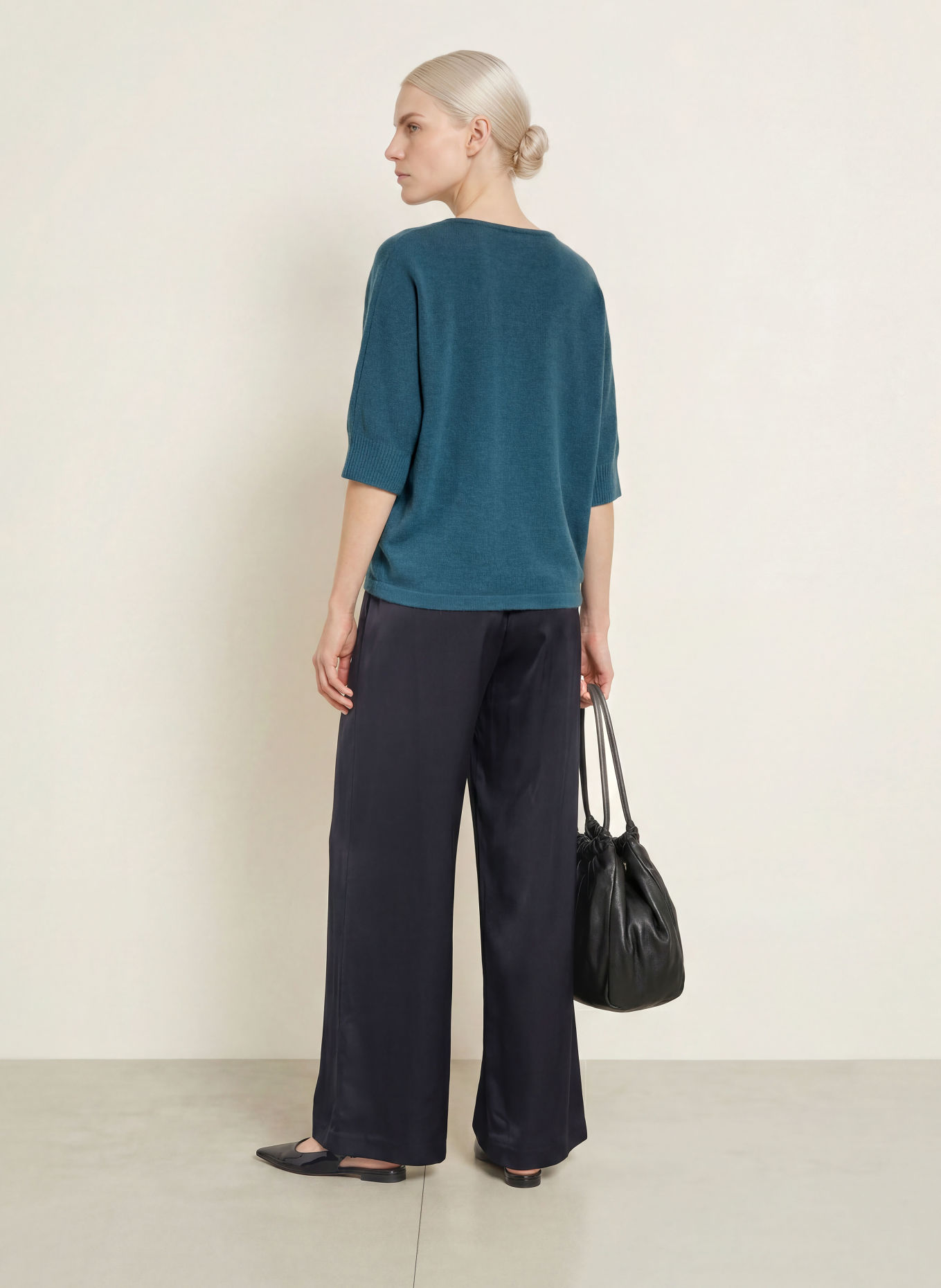 comma Pullover mit 3/4-Arm: PETROL