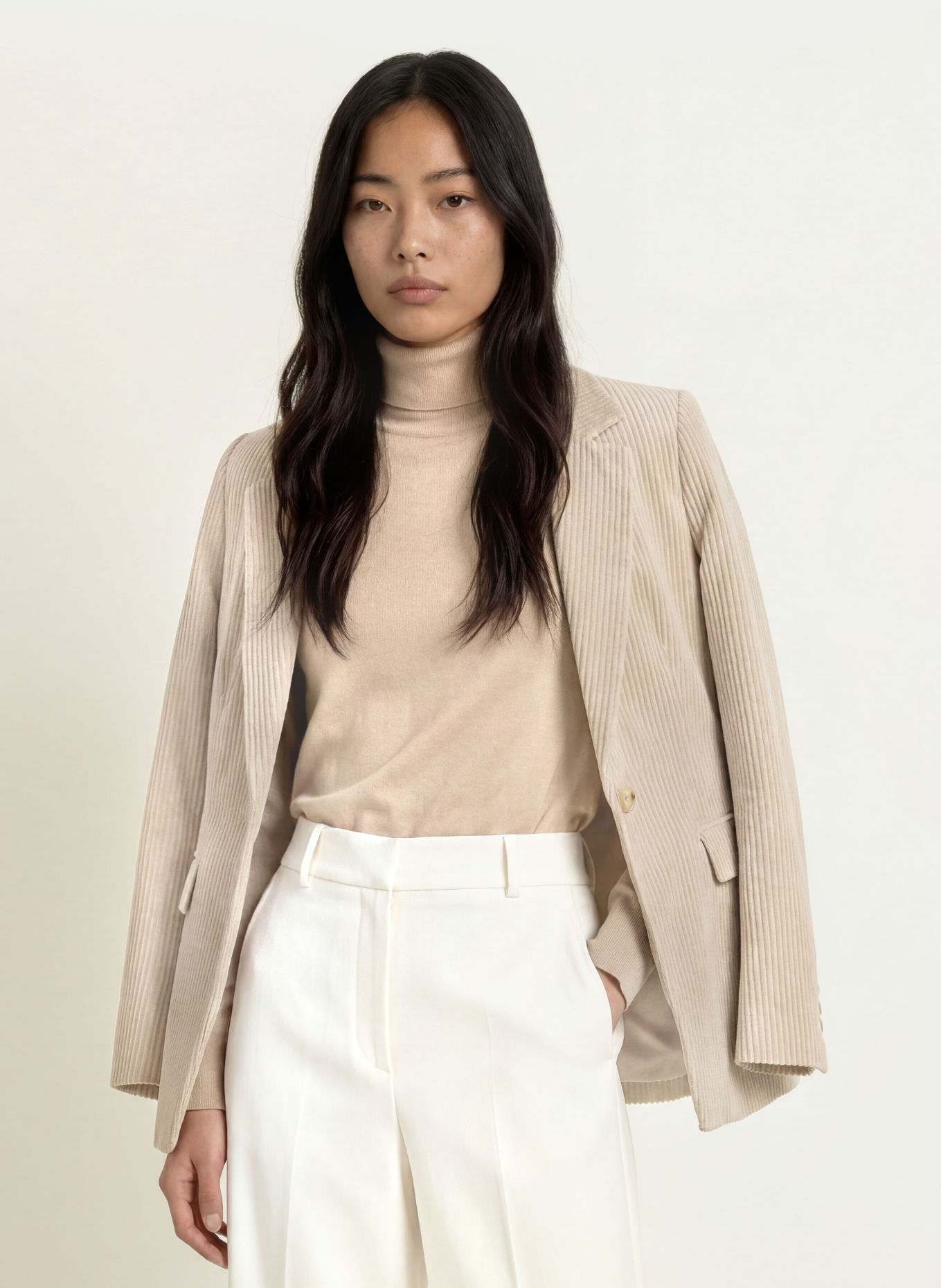 comma Rollkragenpullover: BEIGE