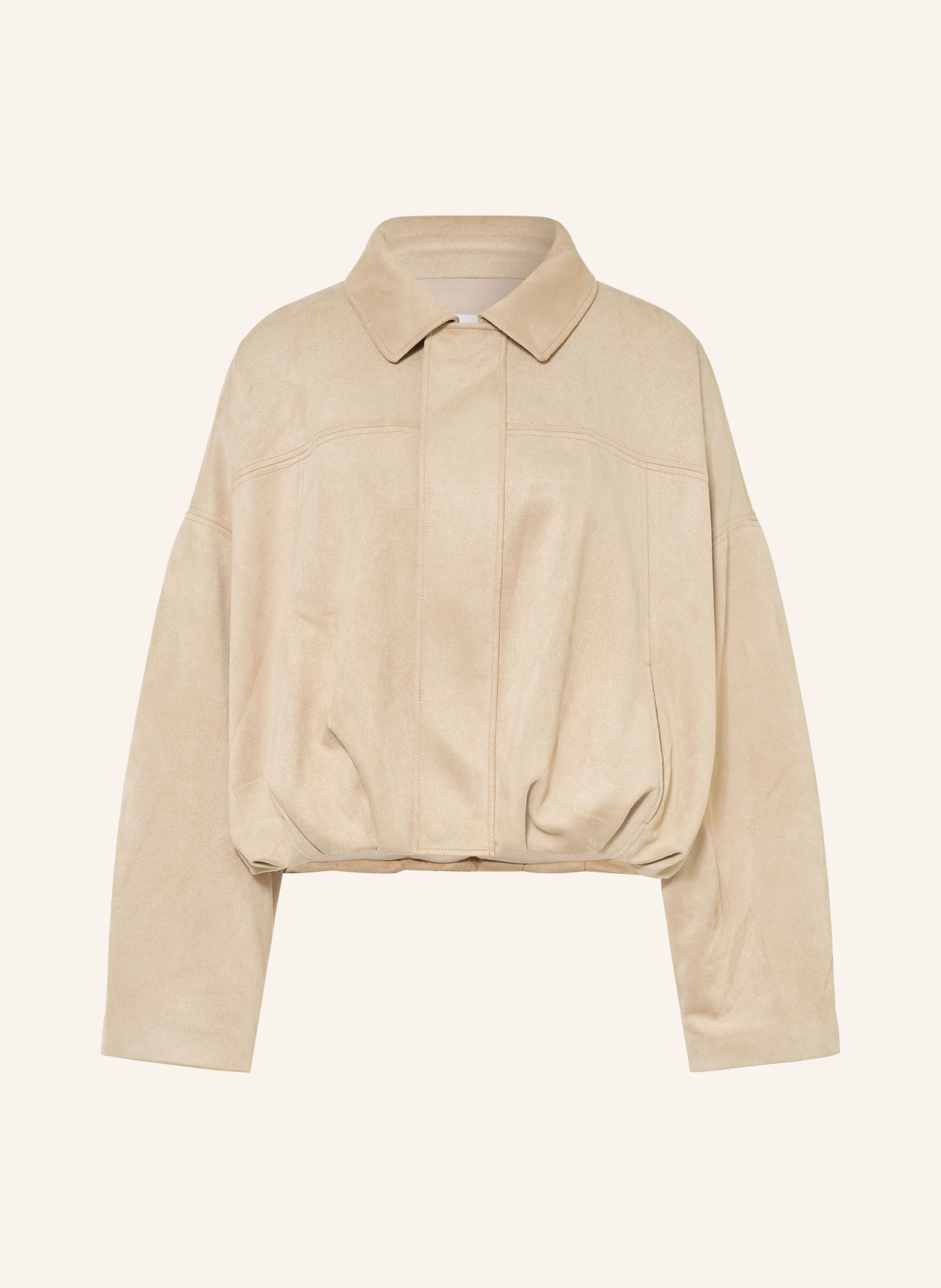 comma Blouson in Lederoptik: BEIGE