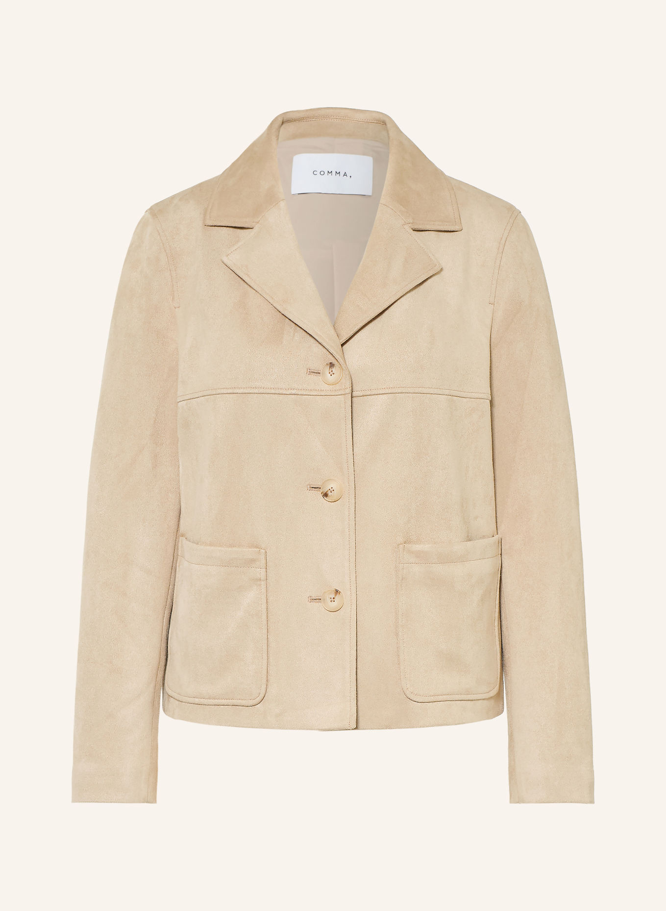 comma Jacke in Lederoptik: BEIGE