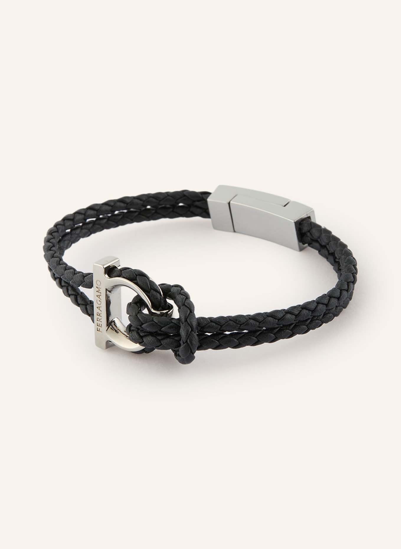 FERRAGAMO Armband: ZWART / ZILVER