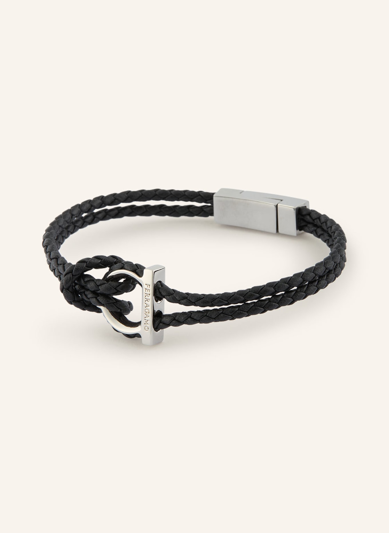 FERRAGAMO Armband: ZWART / ZILVER