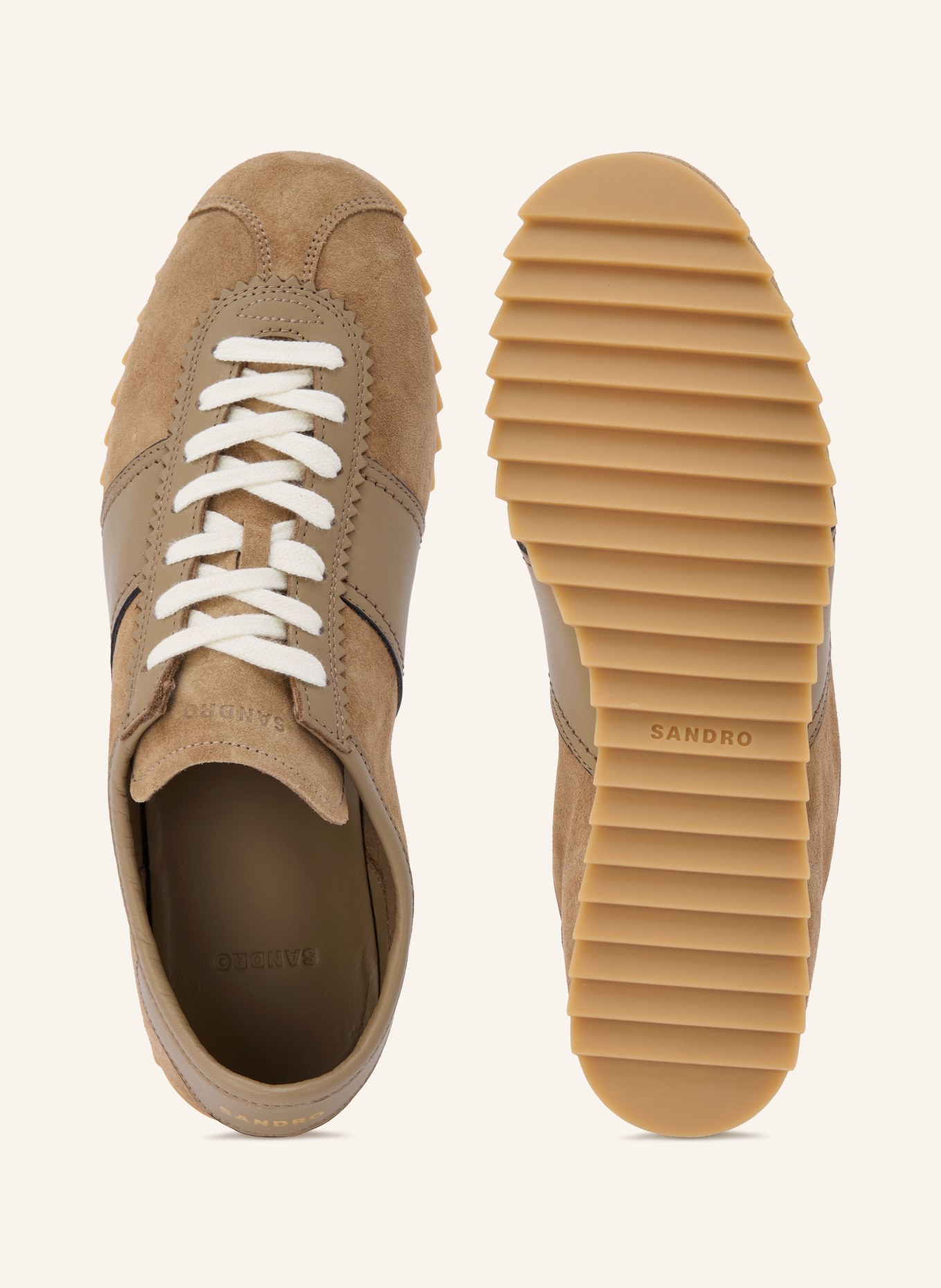 SANDRO Sneaker: BEIGE / TAUPE
