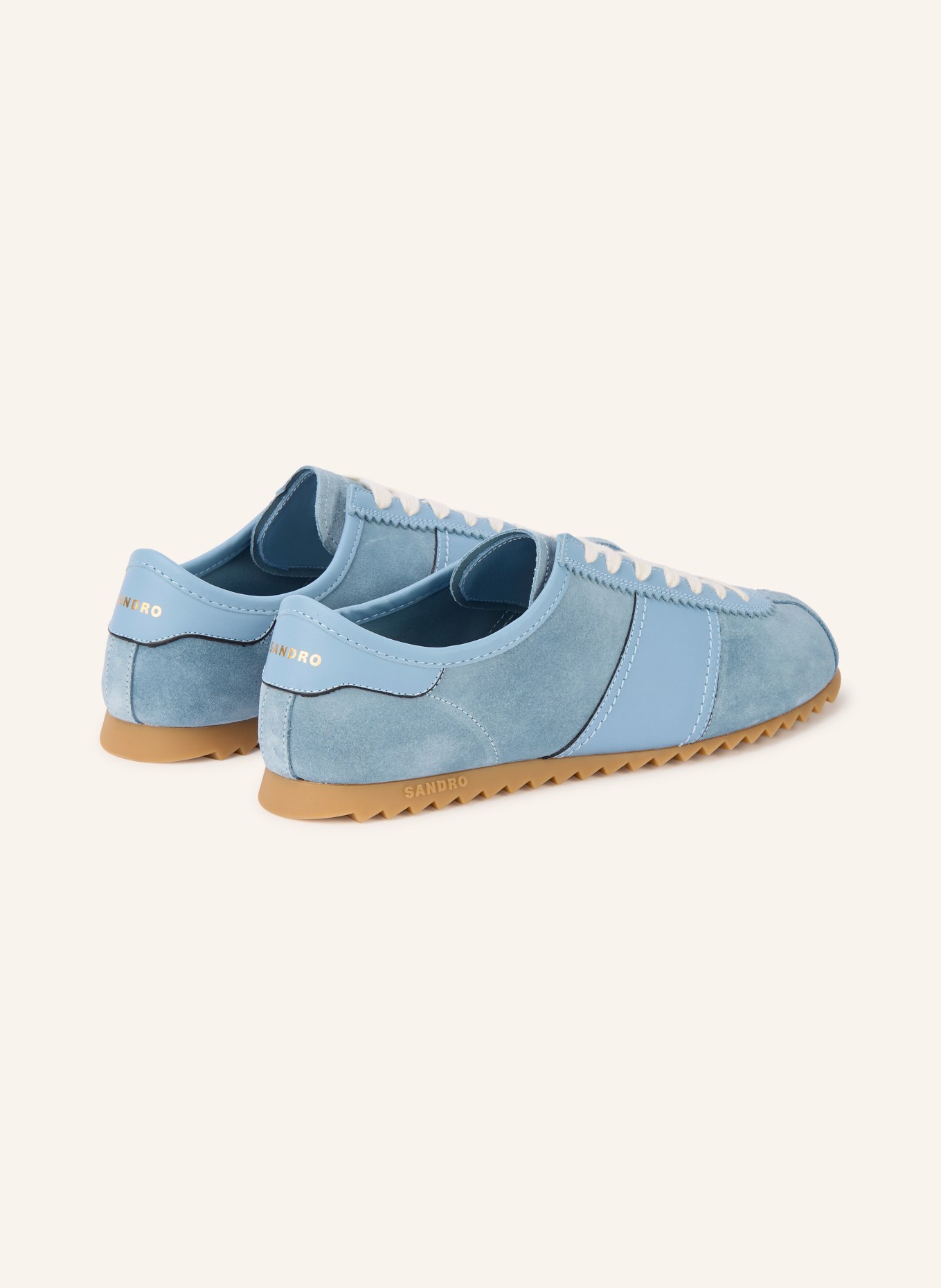 SANDRO Sneaker: HELLBLAU / CREME