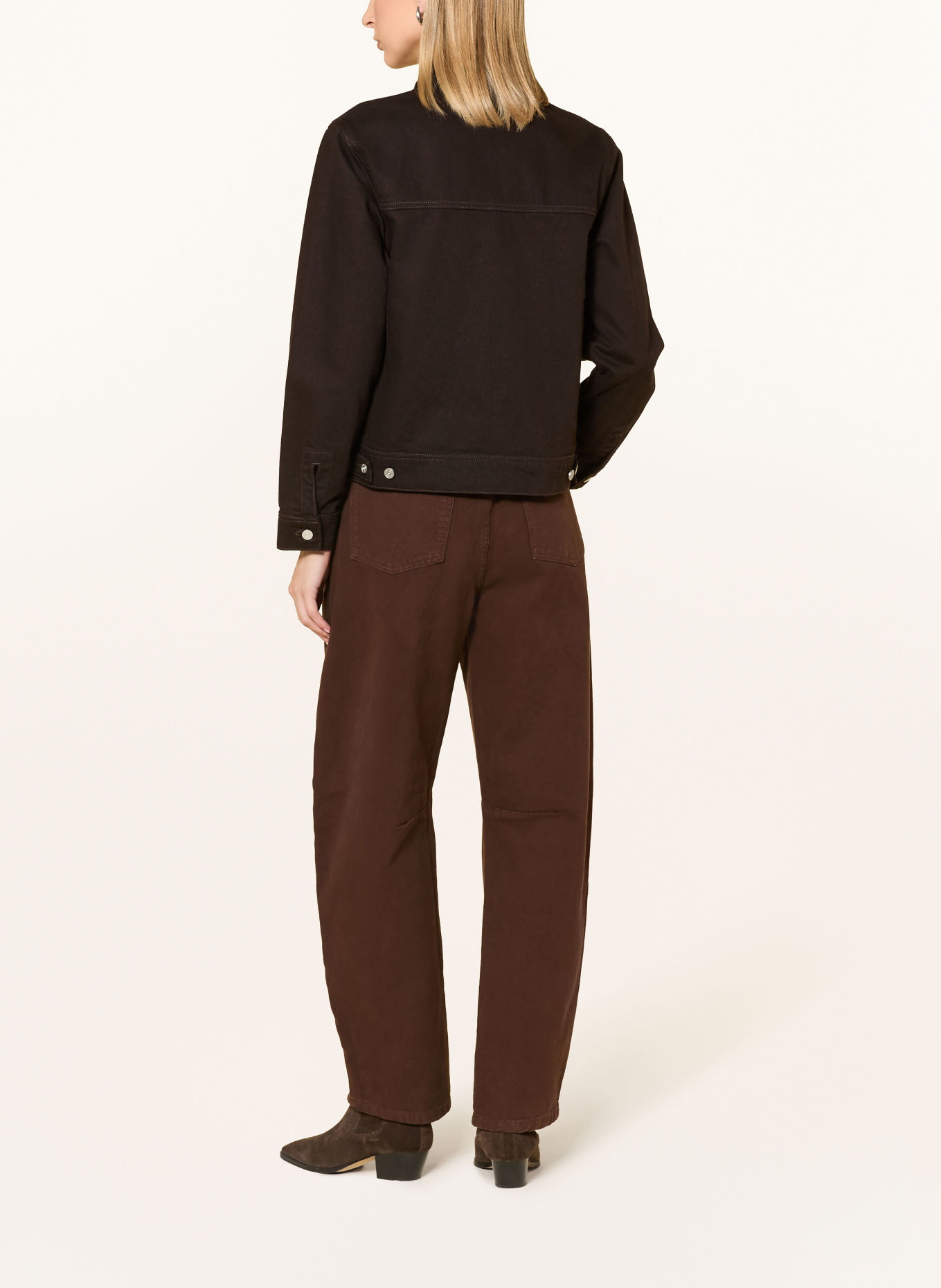 darling harbour Barrel Jeans: CHOCOLATE