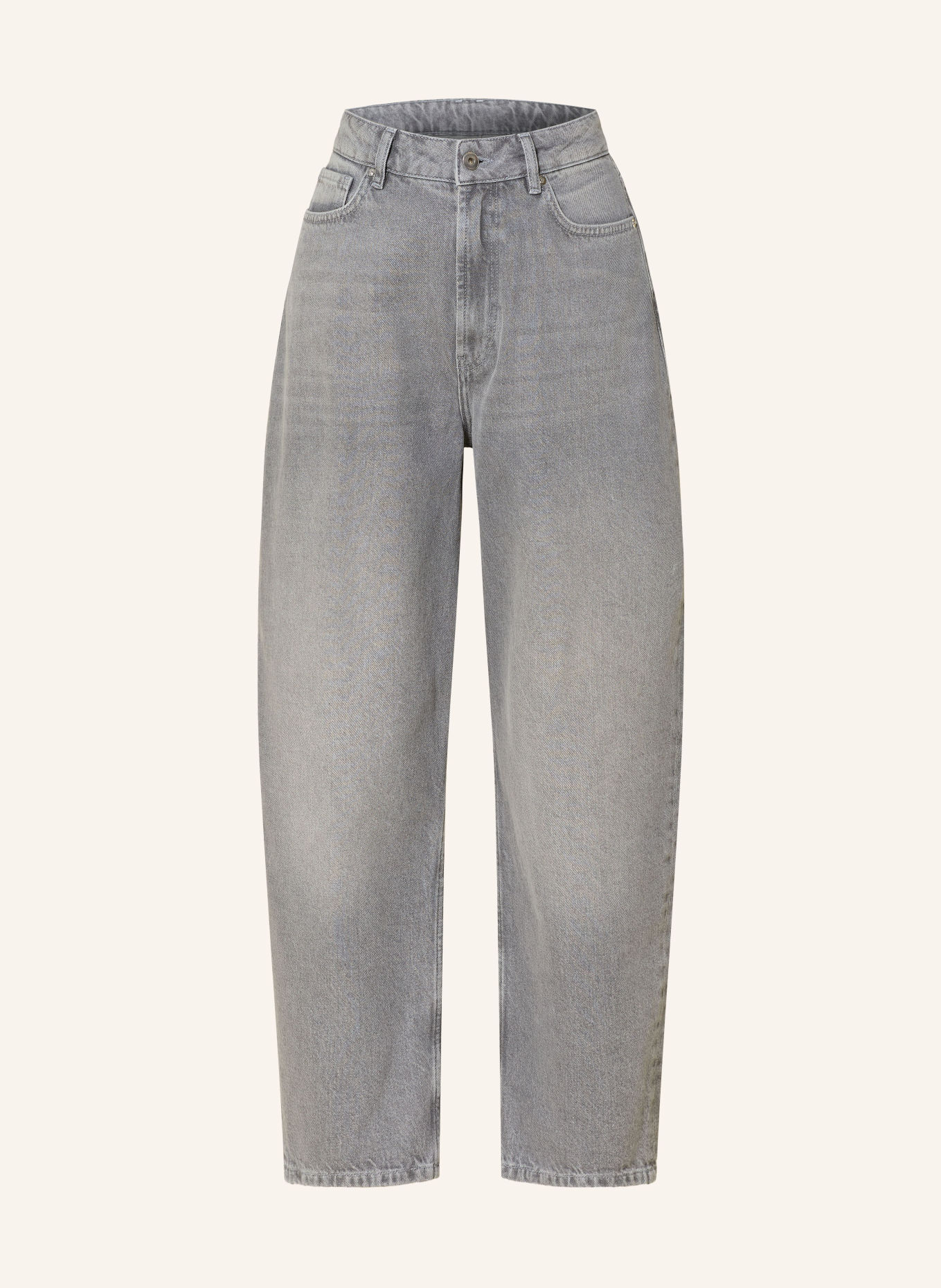 darling harbour Barrel Jeans: MID GREY