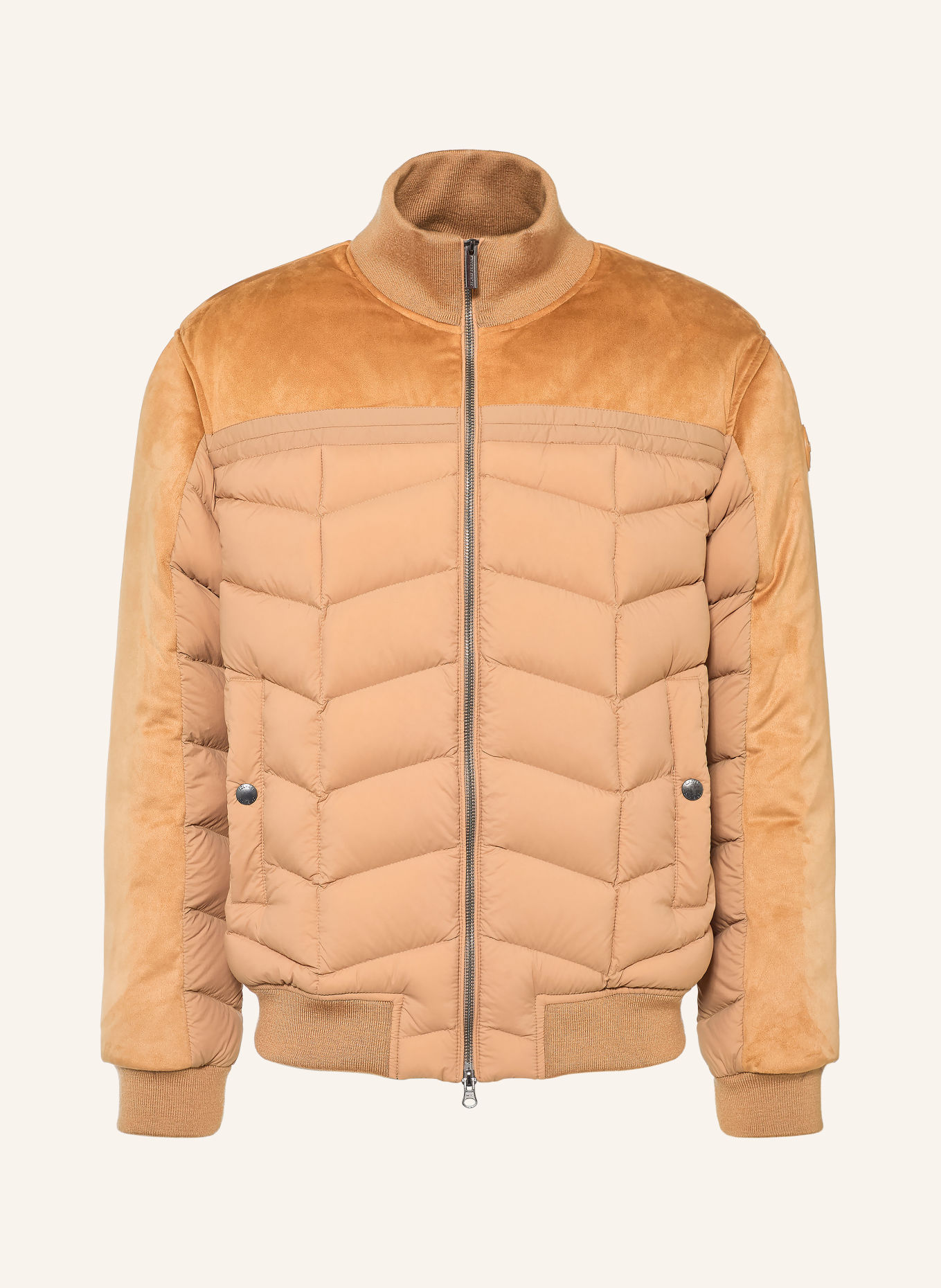 COLMAR Down jacket in a blend of materials: BEIGE / CAMEL