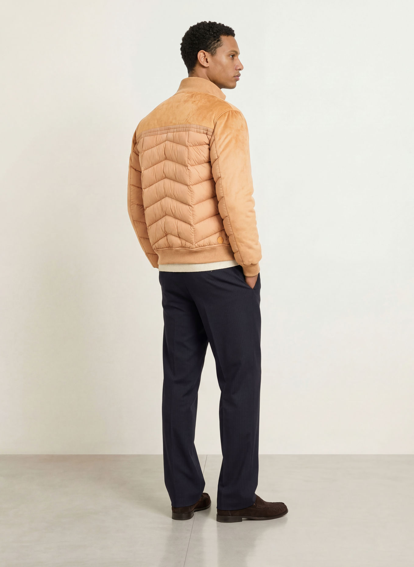 COLMAR Down jacket in a blend of materials: BEIGE / CAMEL