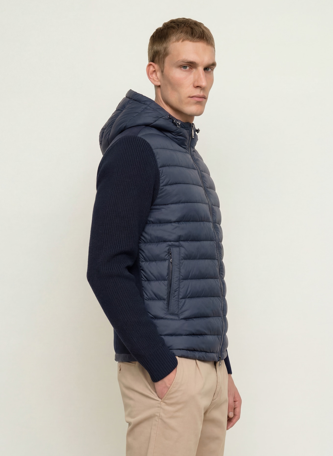 COLMAR Gewatteerde jas van verschillende materialen: DONKERBLAUW