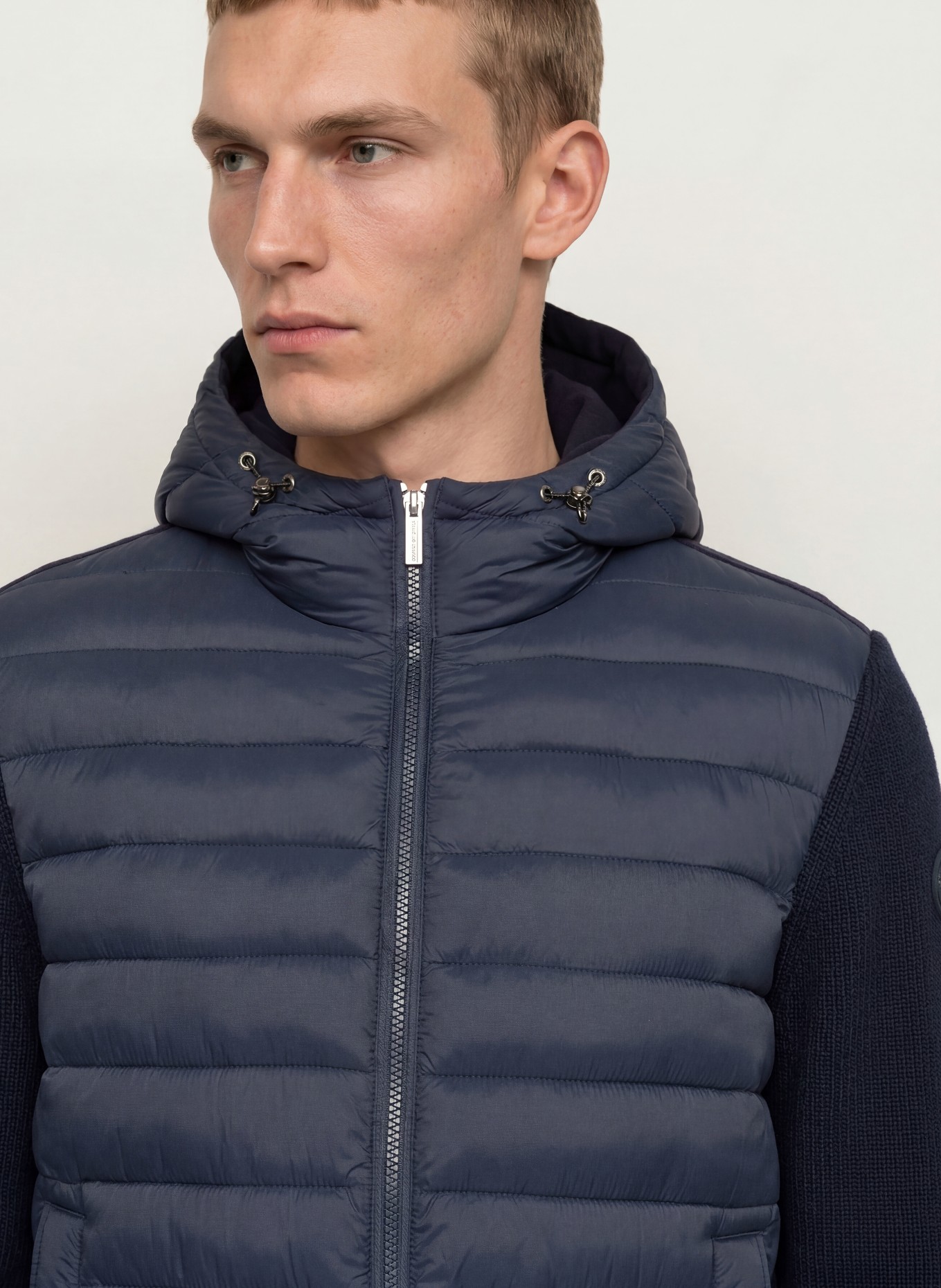 COLMAR Gewatteerde jas van verschillende materialen: DONKERBLAUW
