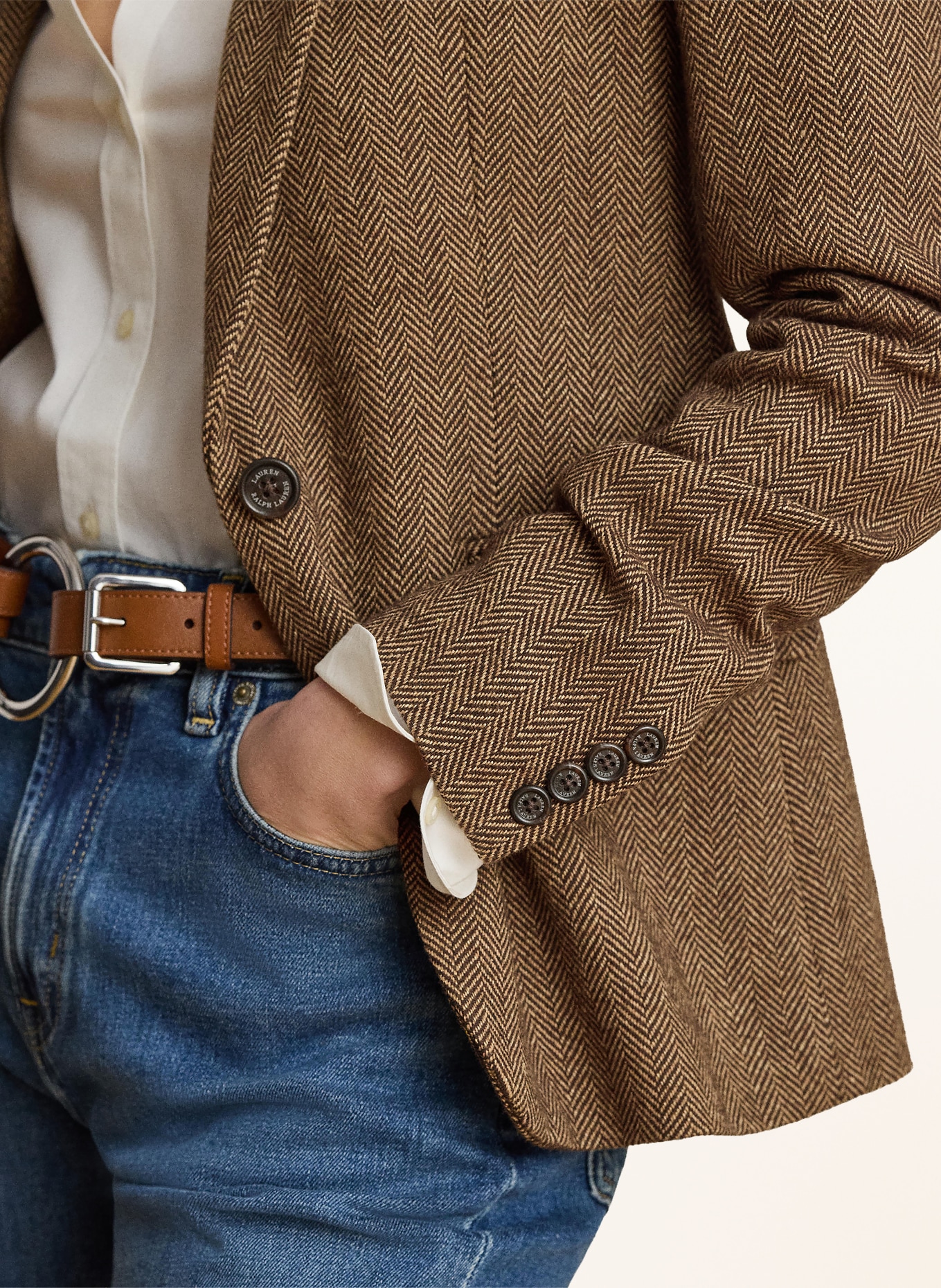 LAUREN RALPH LAUREN Blazer: BROWN / LIGHT BROWN