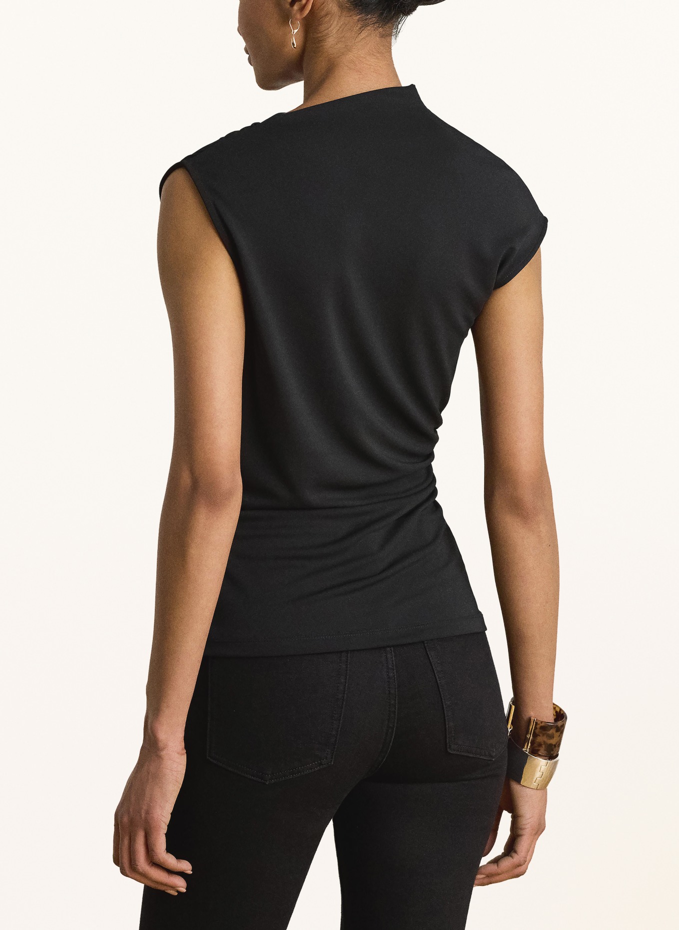 LAUREN RALPH LAUREN Top: ZWART