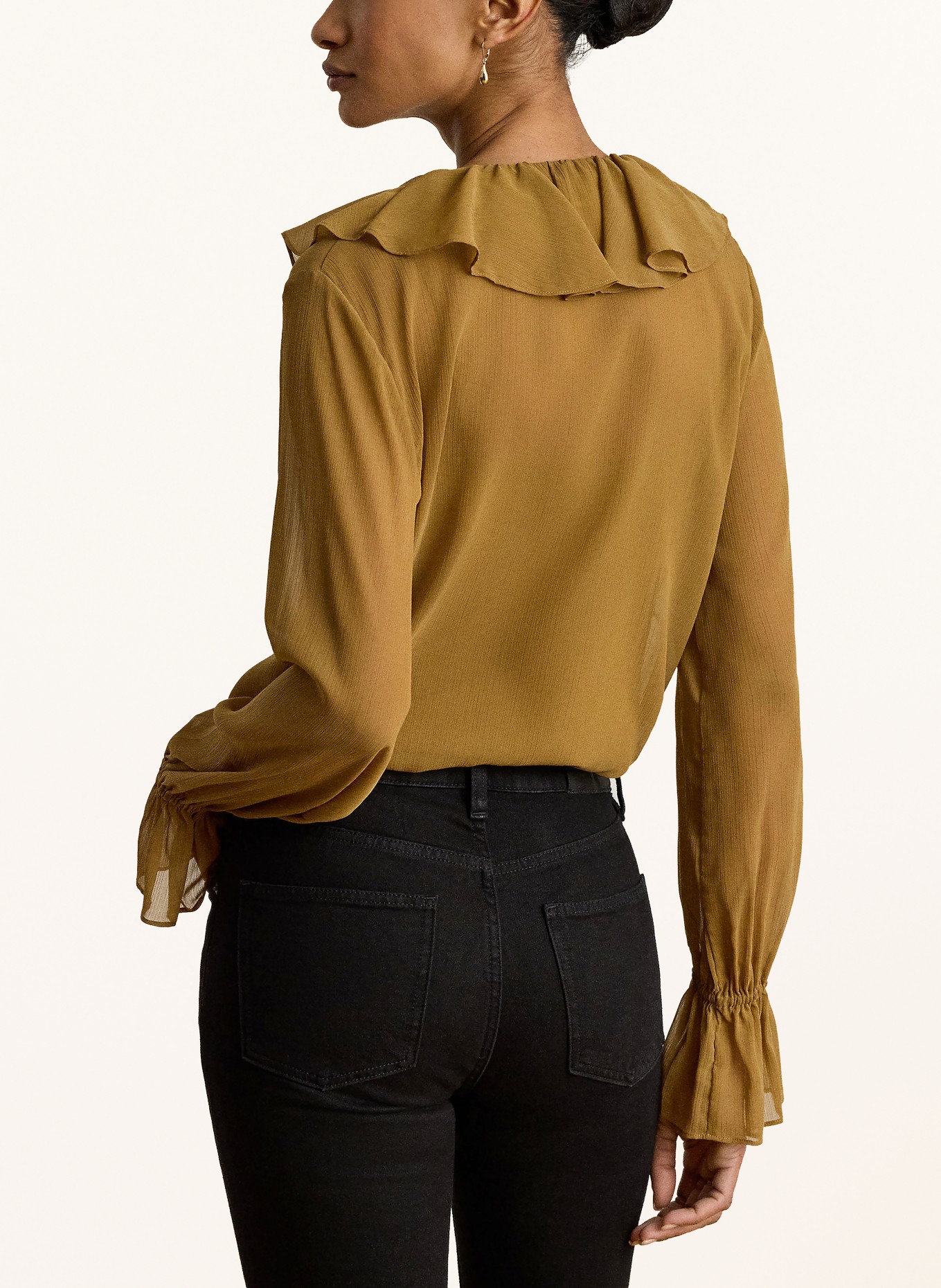 LAUREN RALPH LAUREN Chemisier à volants: OLIVE
