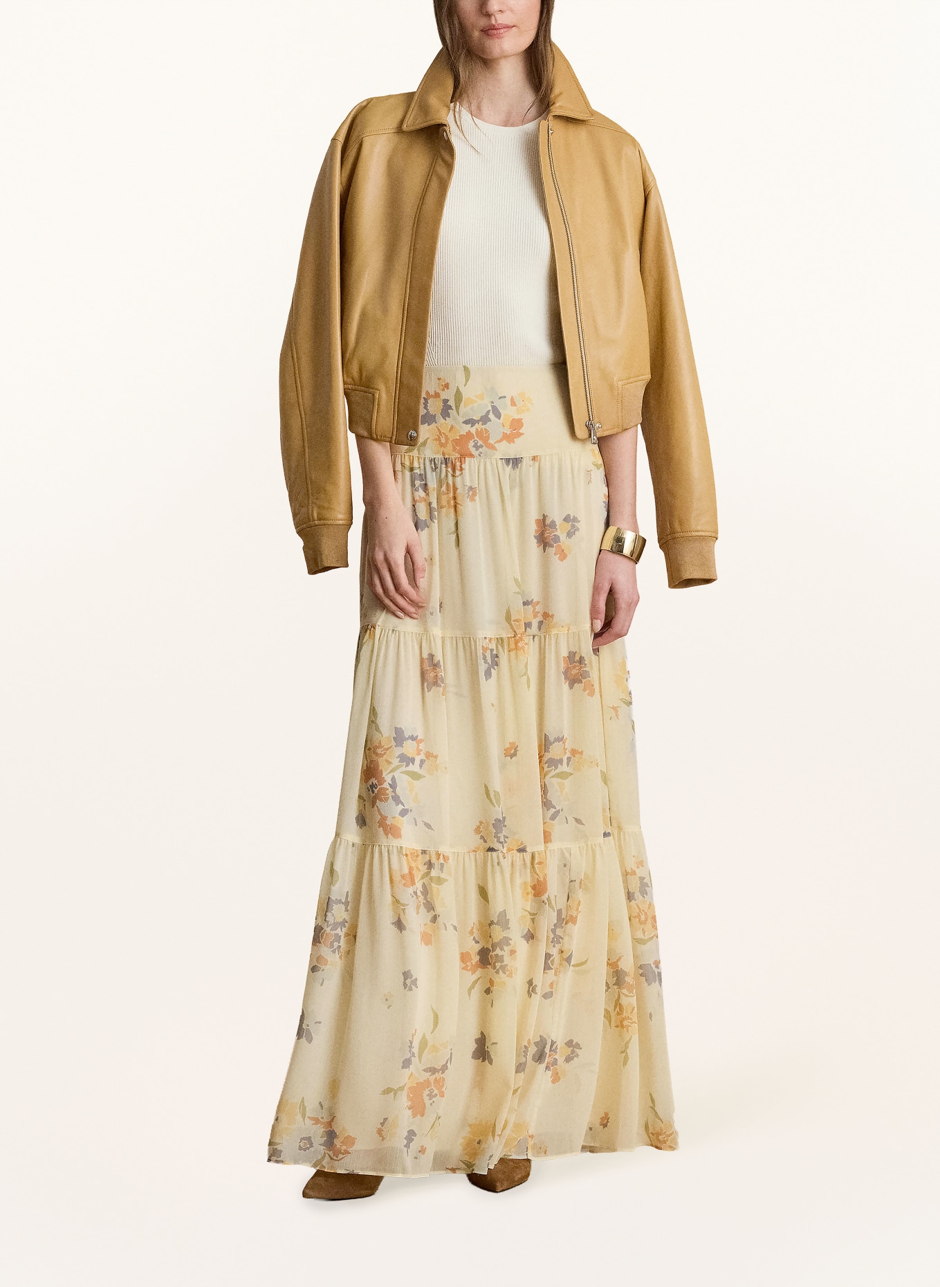 LAUREN RALPH LAUREN Rok: BEIGE / LICHTORANJE / LICHTBLAUW