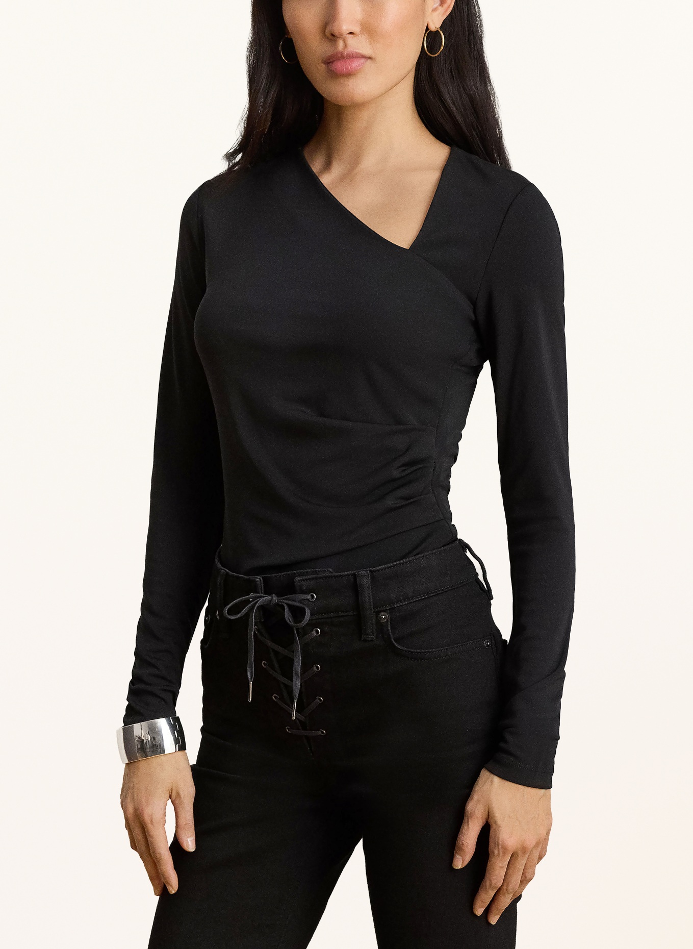 LAUREN RALPH LAUREN Longsleeve: ZWART
