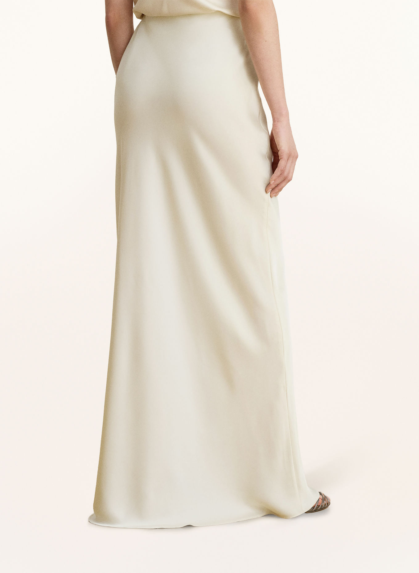 LAUREN RALPH LAUREN Satin skirt: CREAM