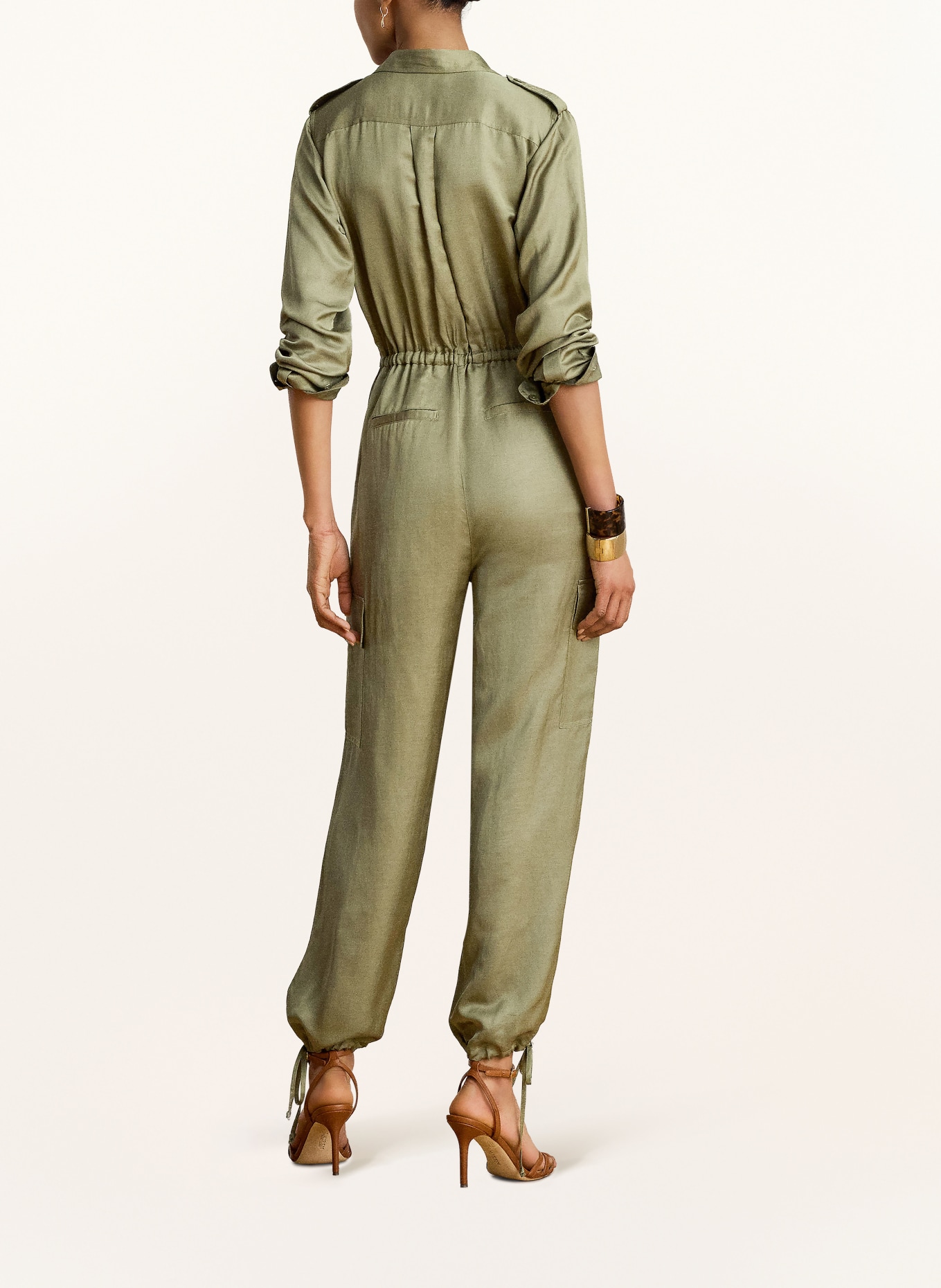 LAUREN RALPH LAUREN Cargo-Jumpsuit: OLIV