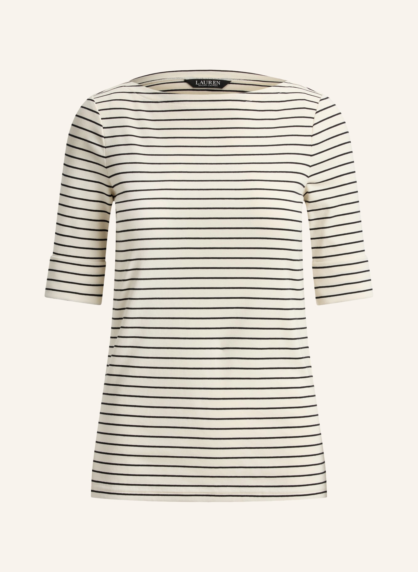 LAUREN RALPH LAUREN T-shirt: CREAM / BLACK