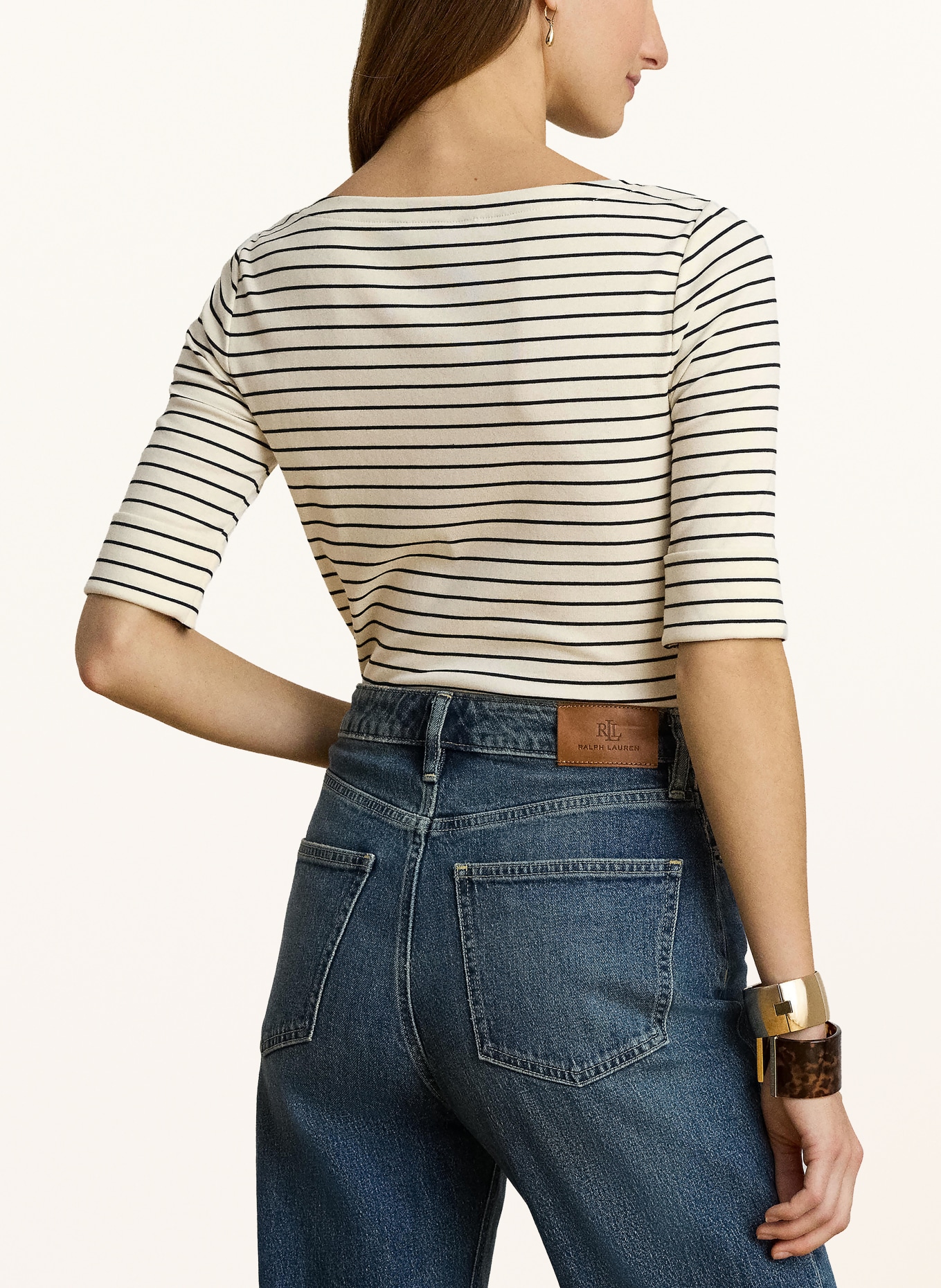 LAUREN RALPH LAUREN T-shirt: CREAM / BLACK
