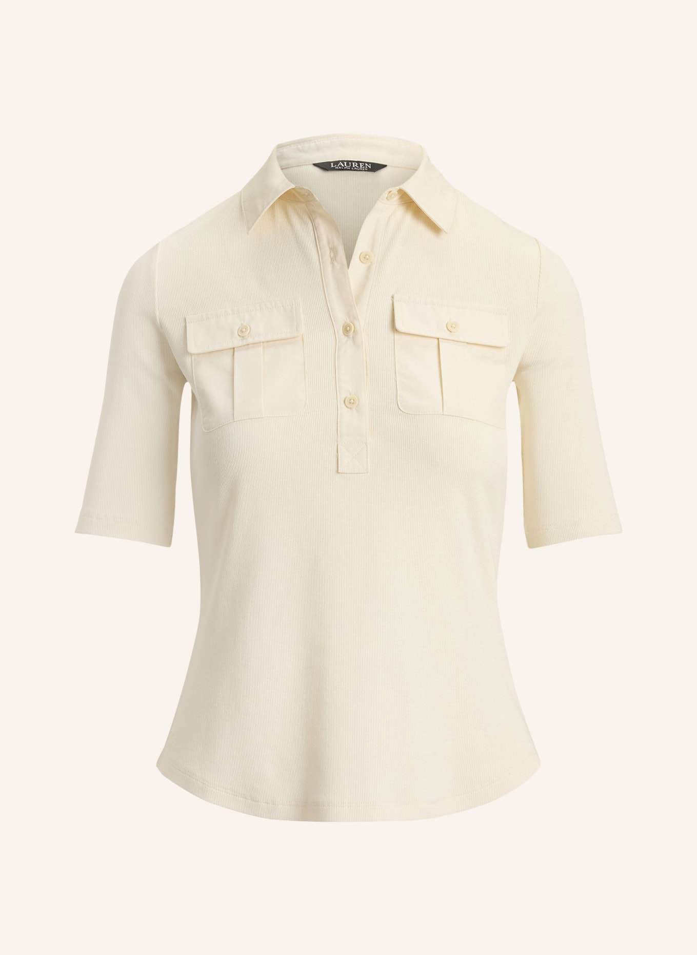 LAUREN RALPH LAUREN Piqué-poloshirt: ECRU