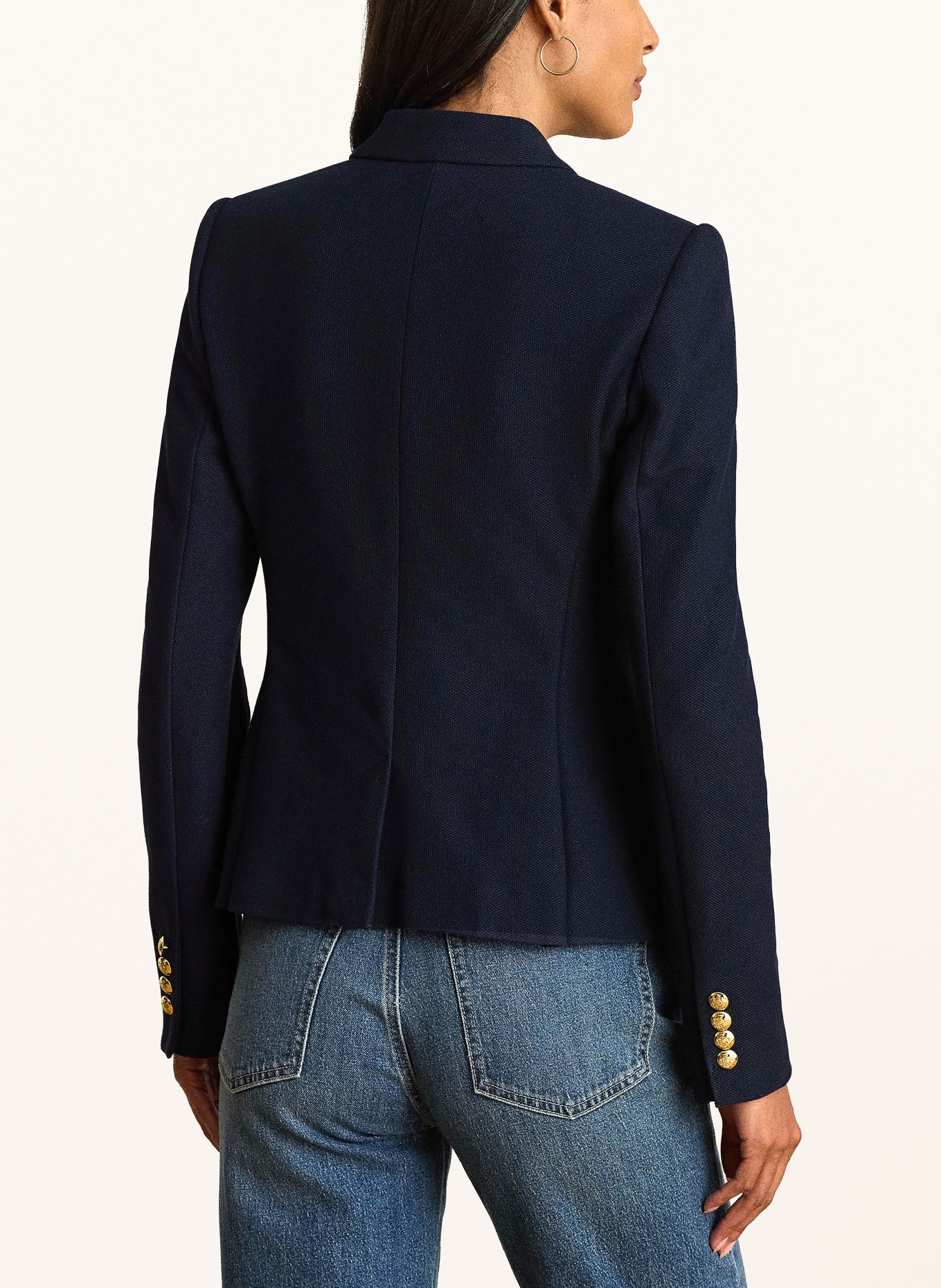 LAUREN RALPH LAUREN Blazer en piqué: BLEU FONCÉ