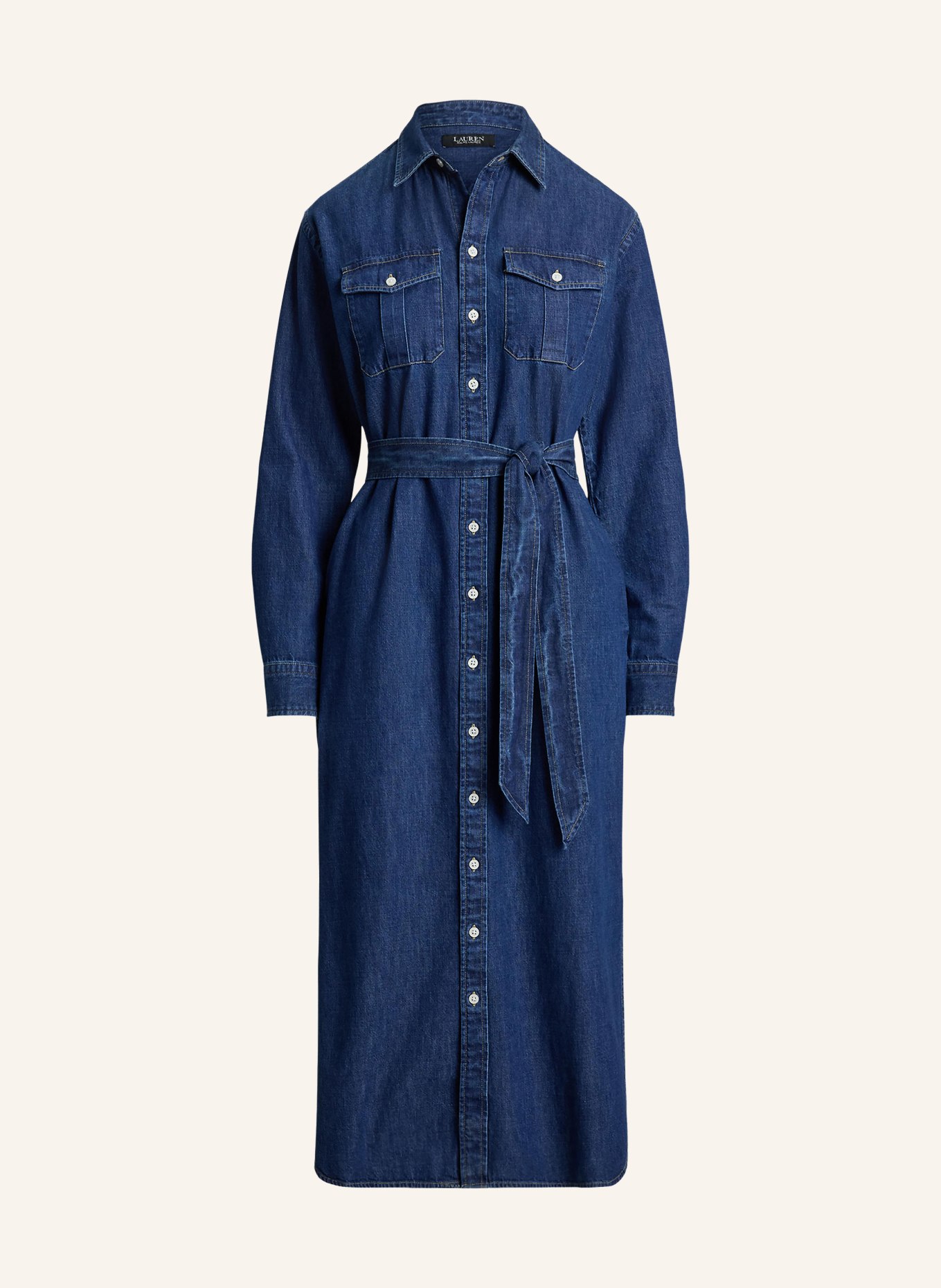 LAUREN RALPH LAUREN Denim dress: BLUE
