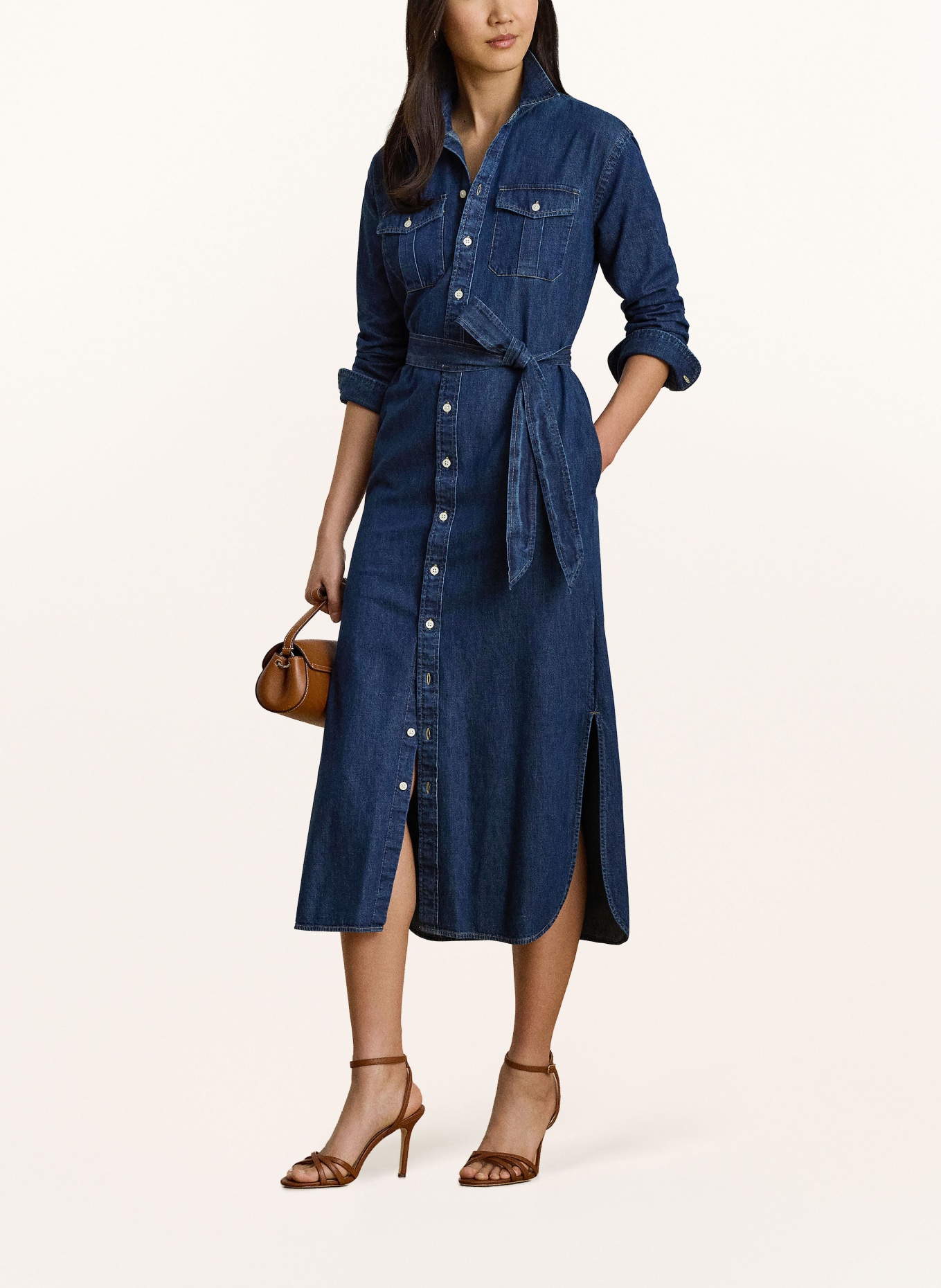 LAUREN RALPH LAUREN Denim dress: BLUE